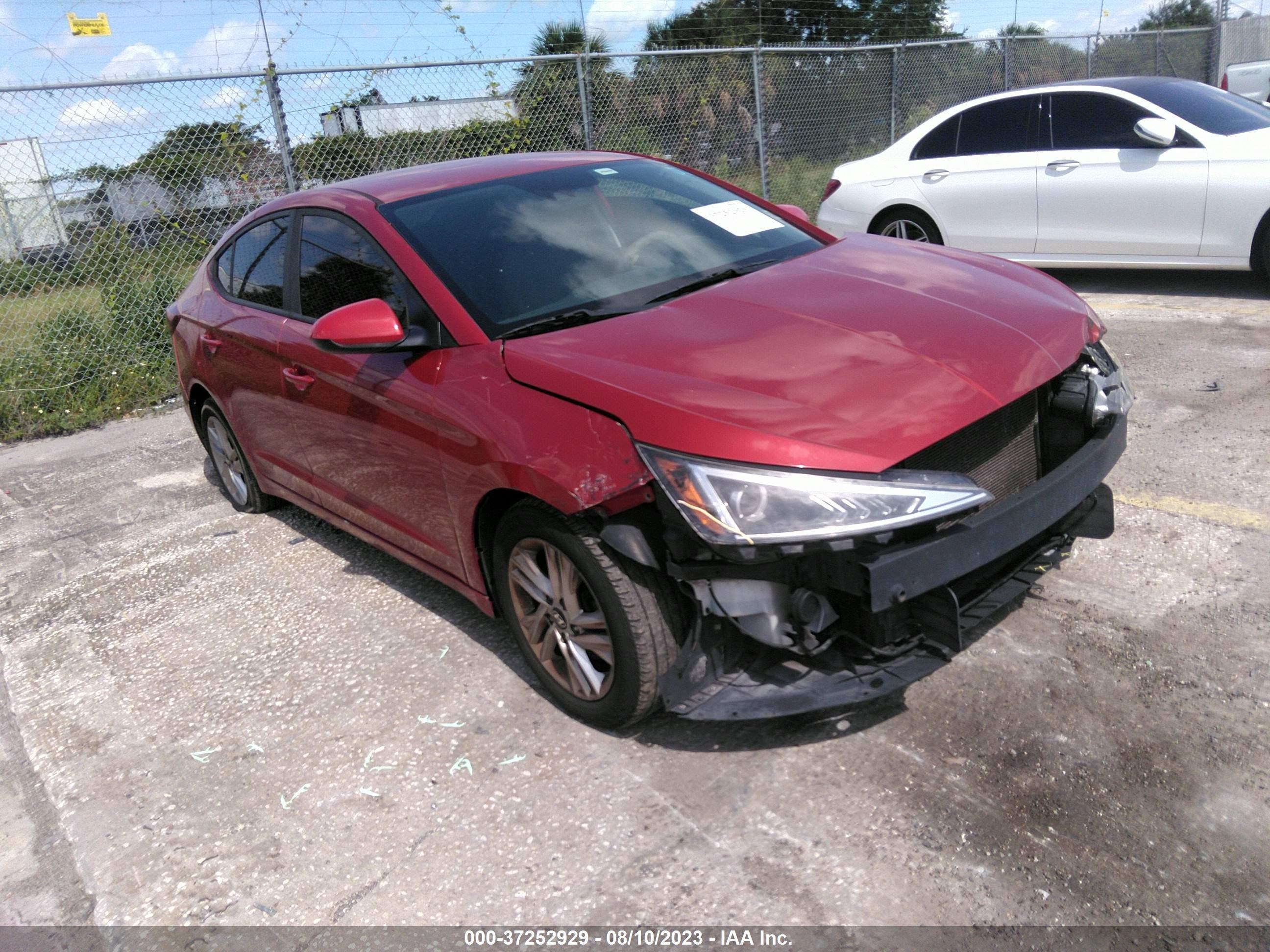 hyundai elantra 2019 kmhd84lf1ku743646