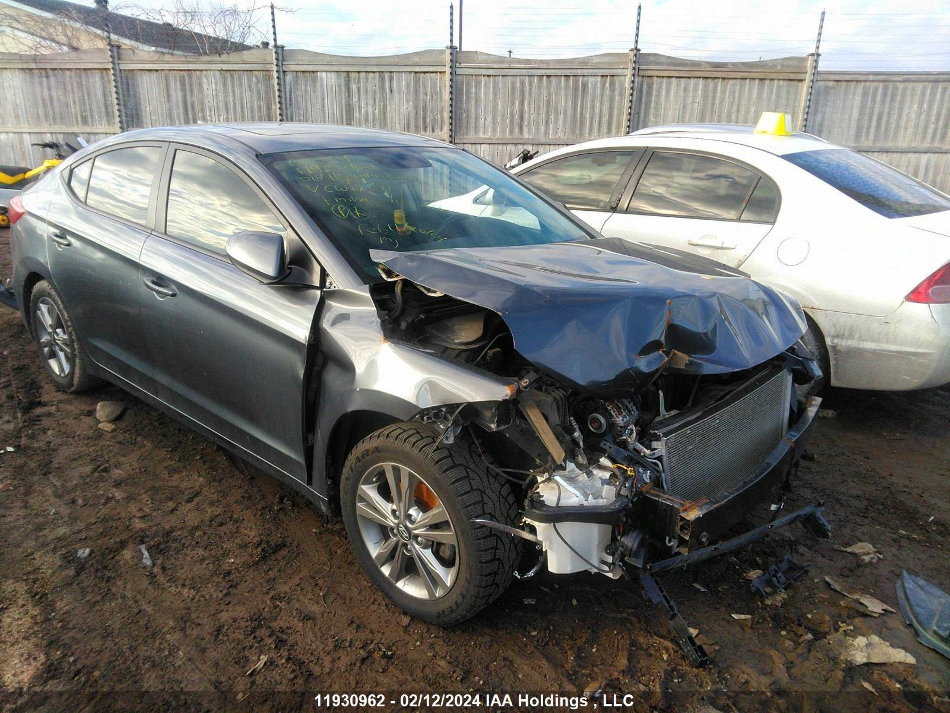 hyundai elantra 2018 kmhd84lf3ju548839