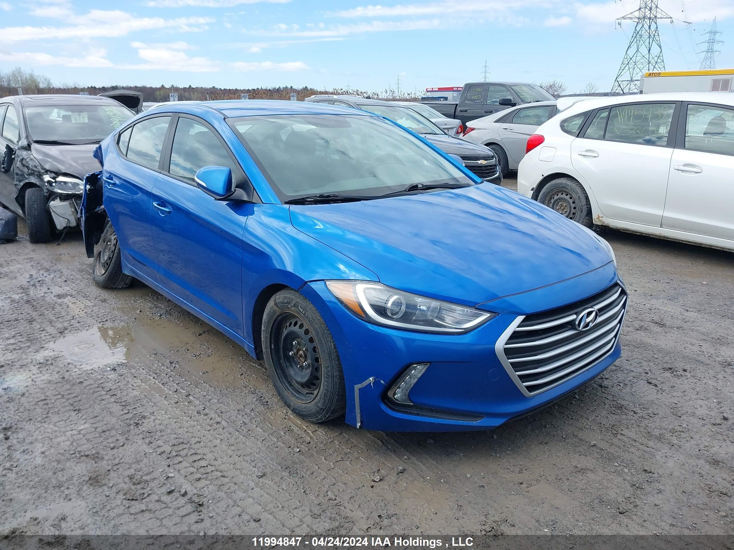 hyundai elantra 2018 kmhd84lf3ju678927