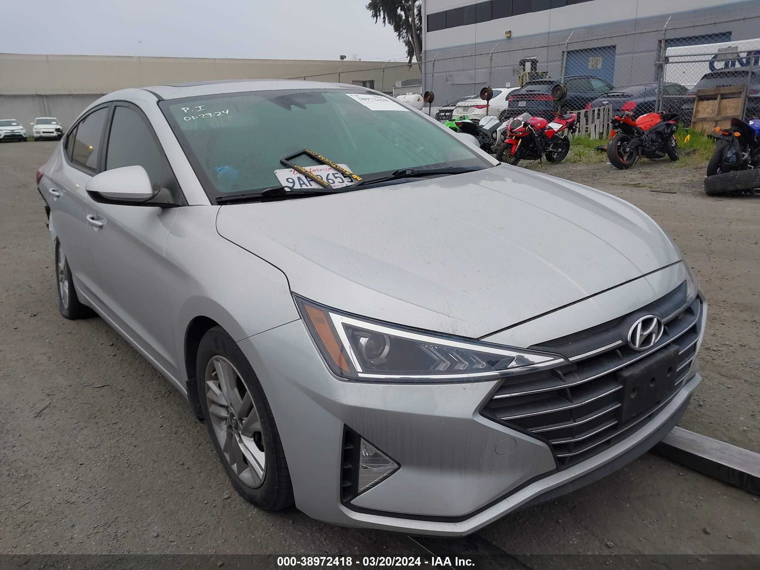 hyundai elantra 2019 kmhd84lf3ku887201