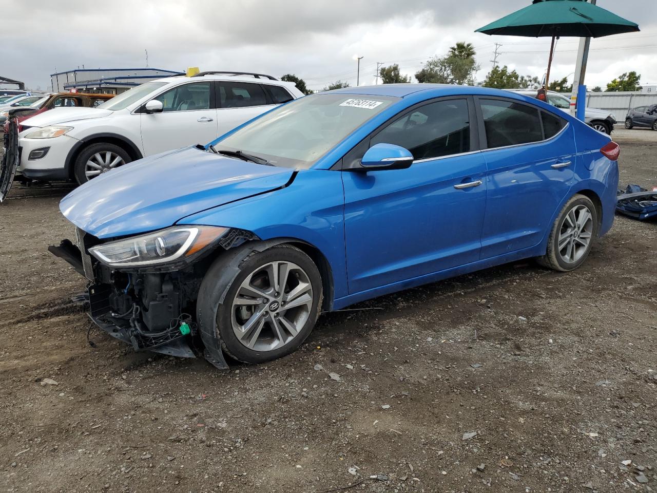 hyundai elantra 2017 kmhd84lf4hu128064