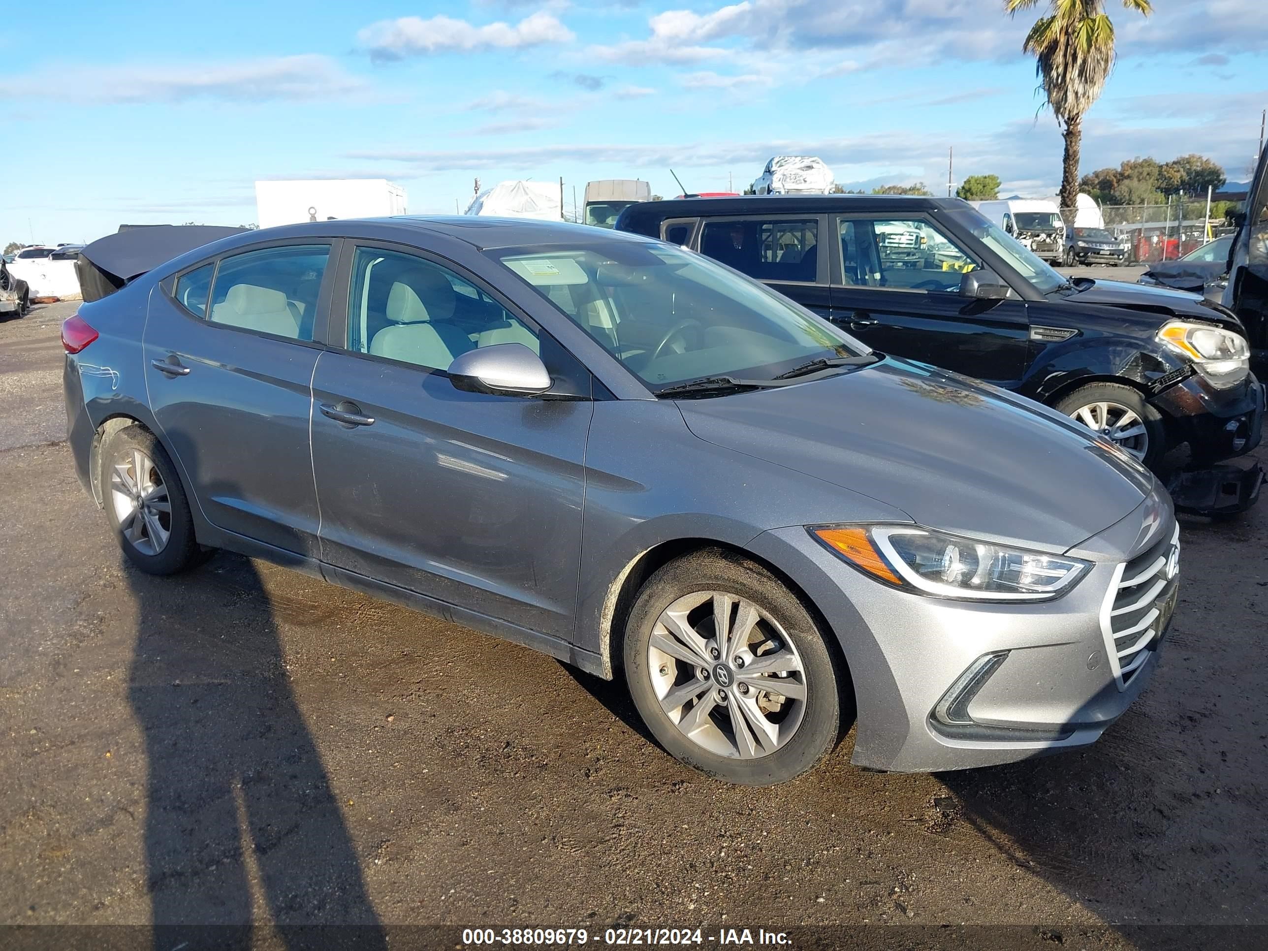 hyundai elantra 2018 kmhd84lf5ju473674