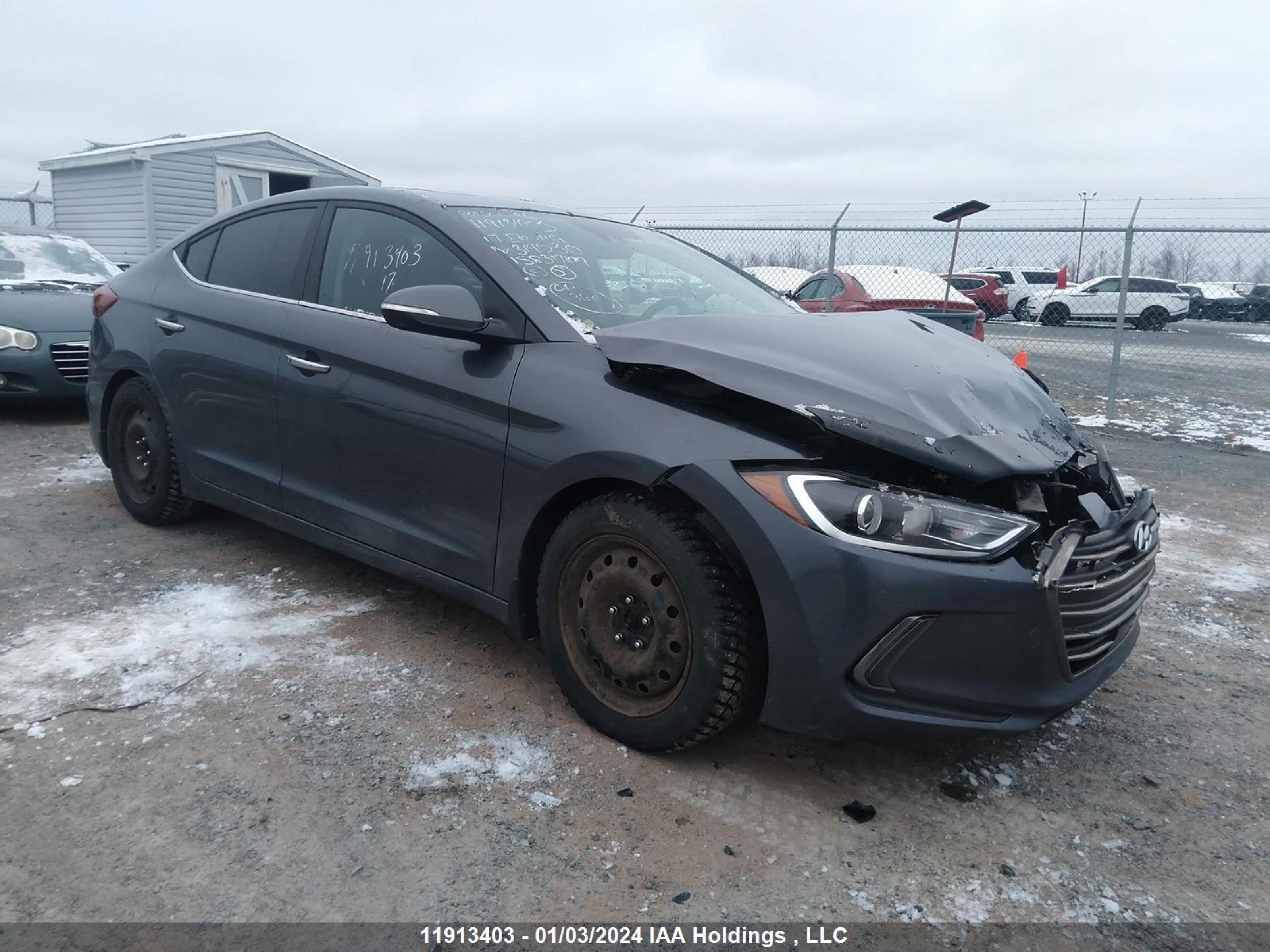 hyundai elantra 2017 kmhd84lf6hu314530