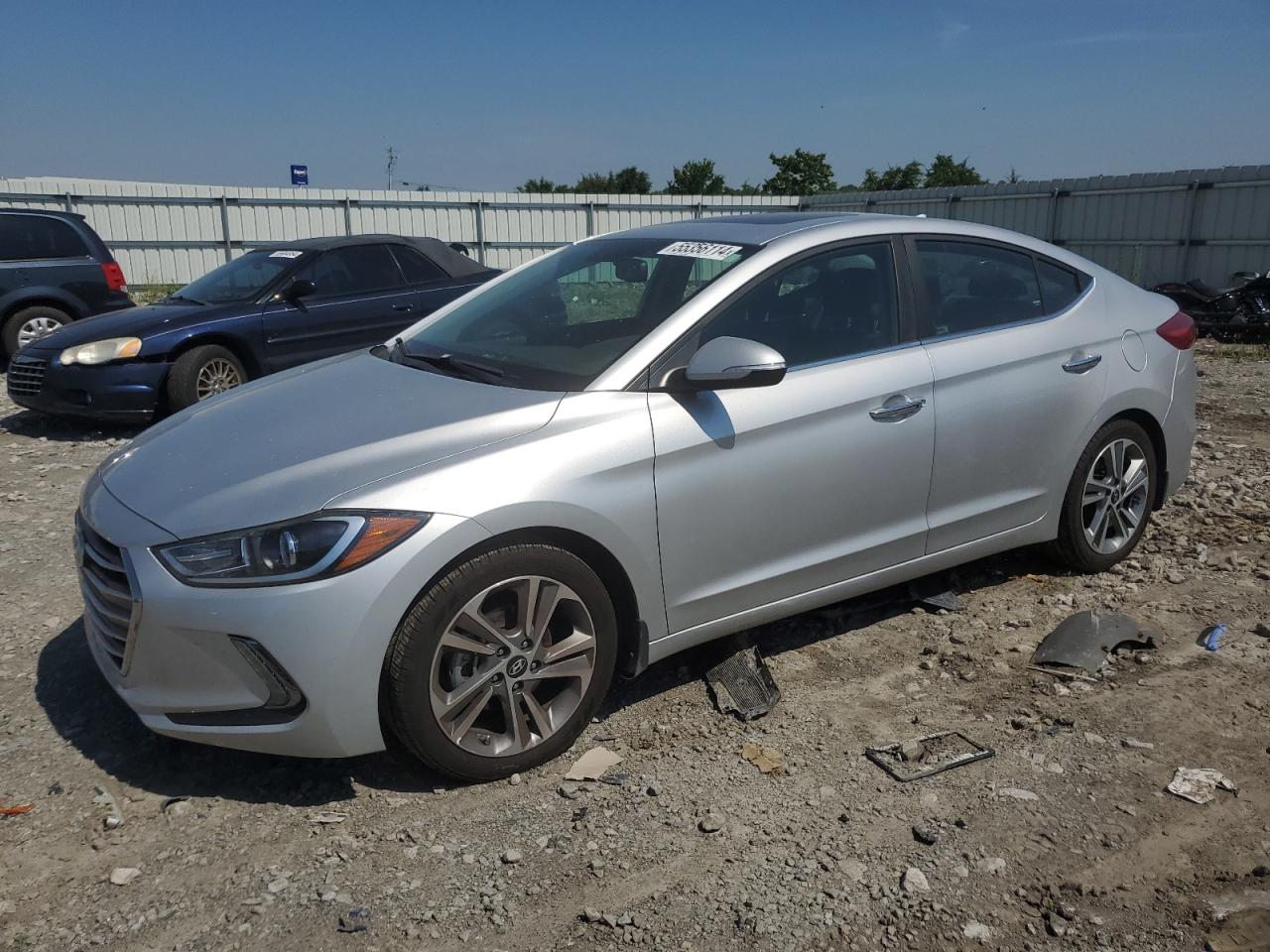 hyundai elantra 2017 kmhd84lf7hu281442