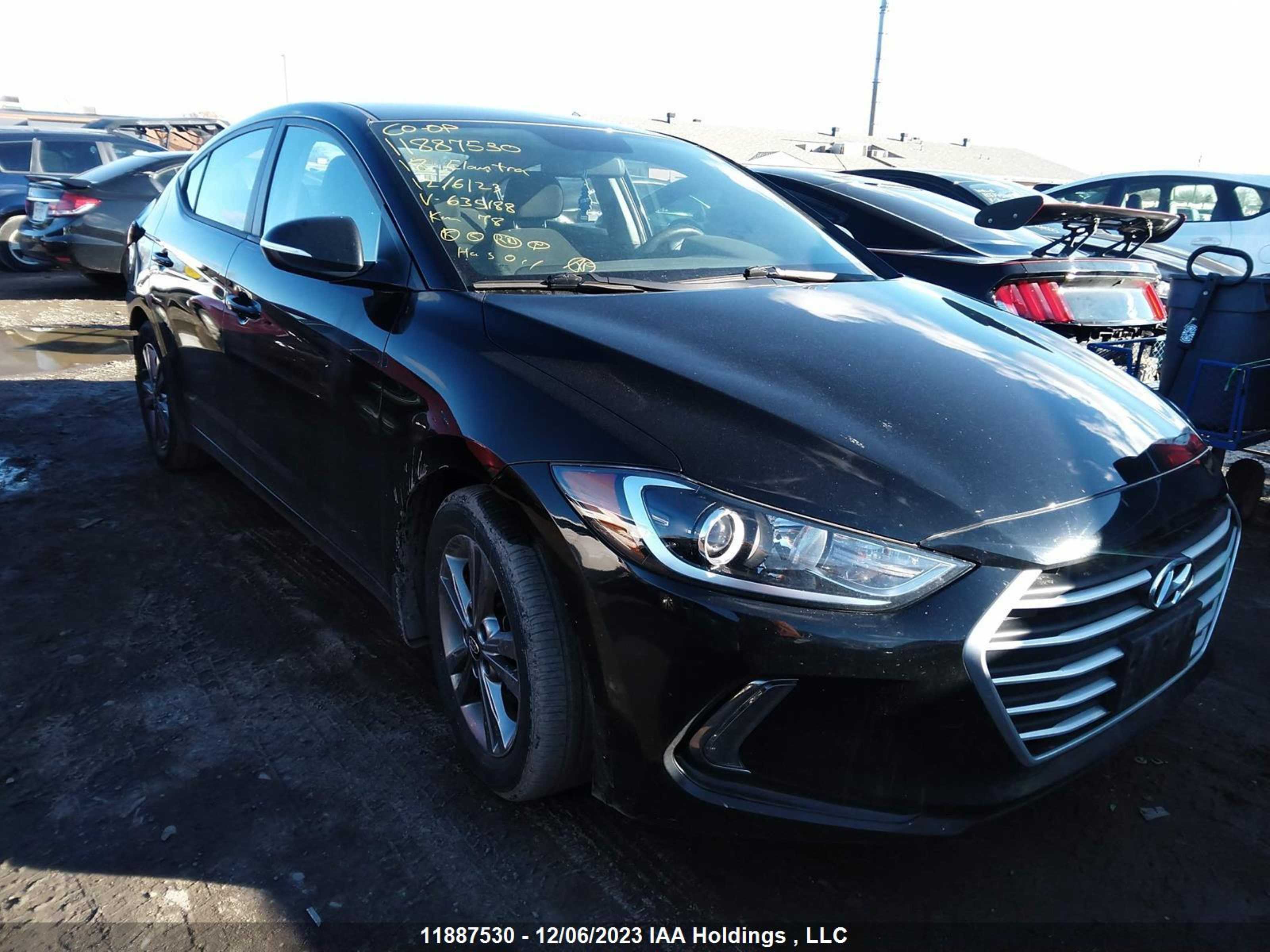 hyundai elantra 2018 kmhd84lf7ju635188