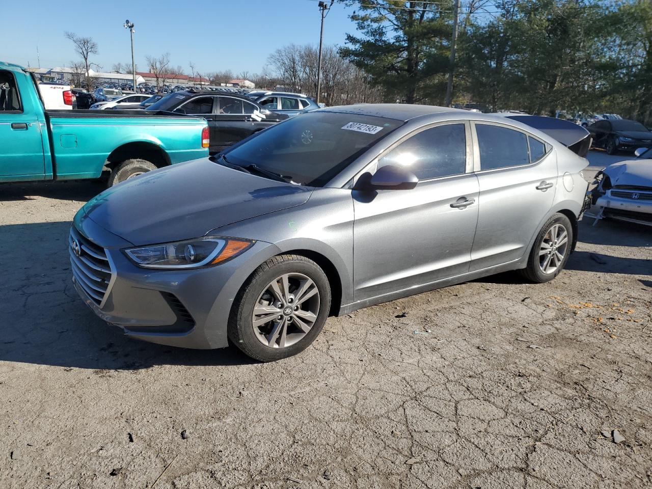 hyundai elantra 2018 kmhd84lf7ju659698