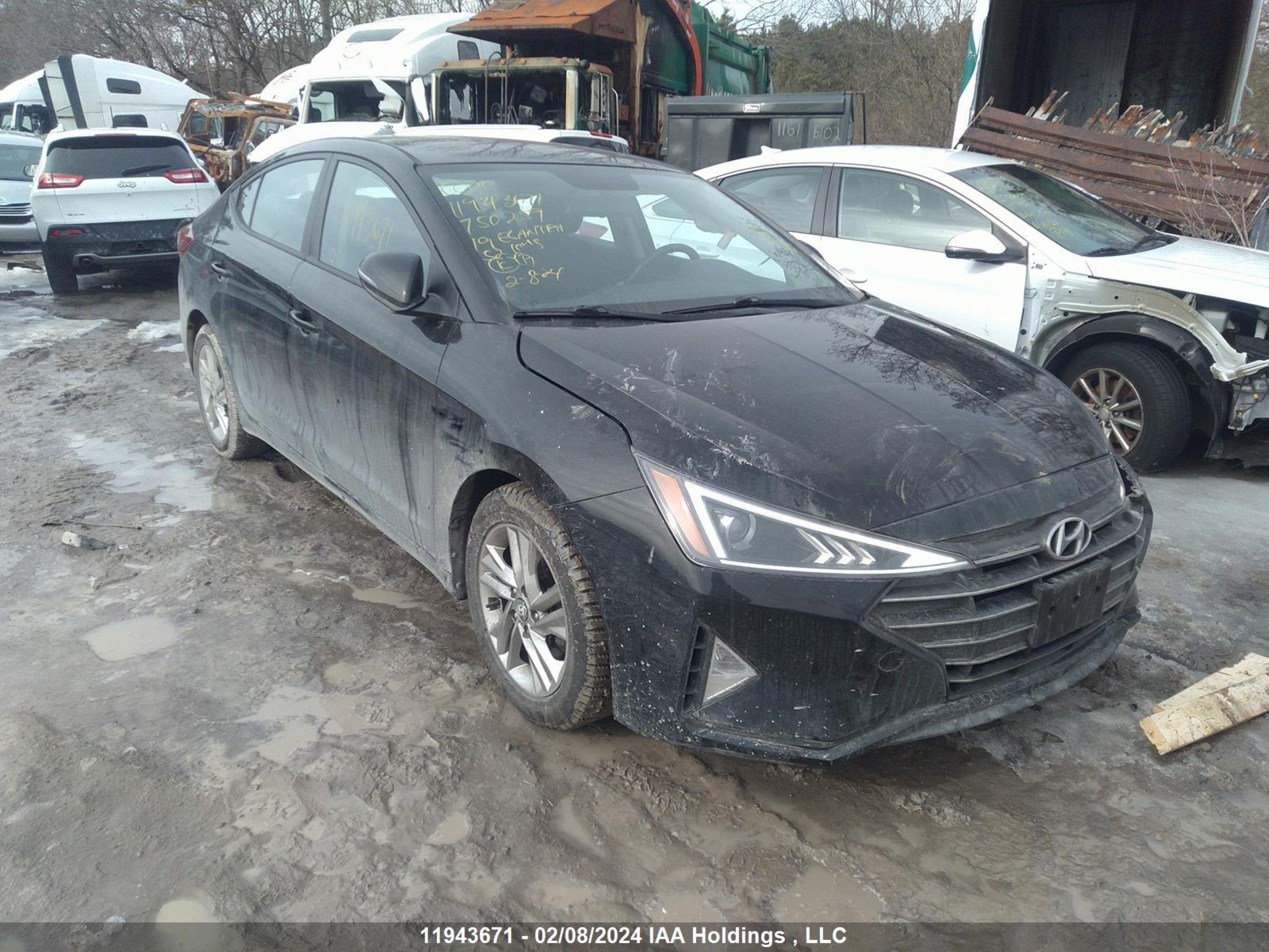 hyundai elantra 2019 kmhd84lf7ku750259