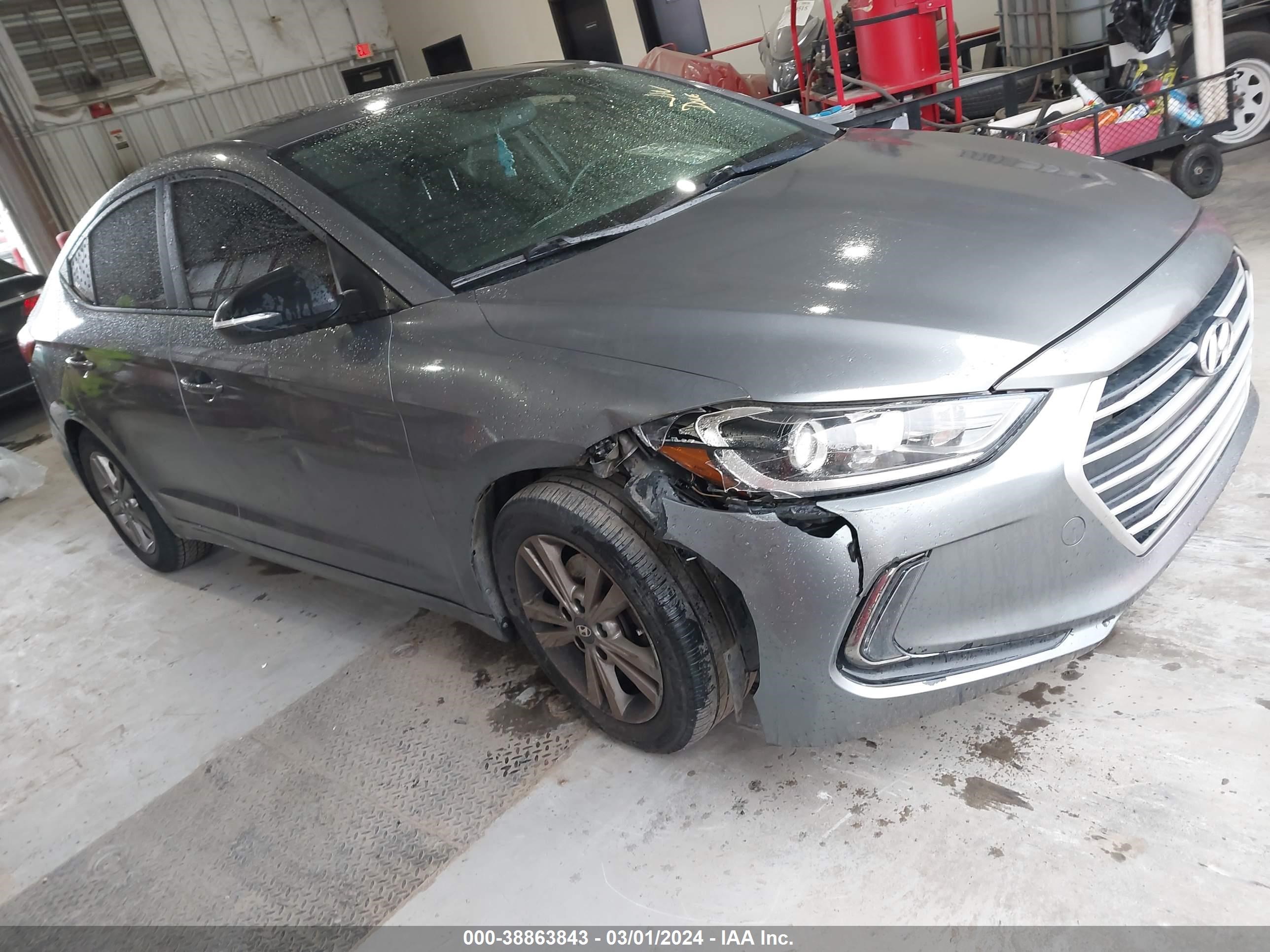 hyundai elantra 2017 kmhd84lf8hu398589