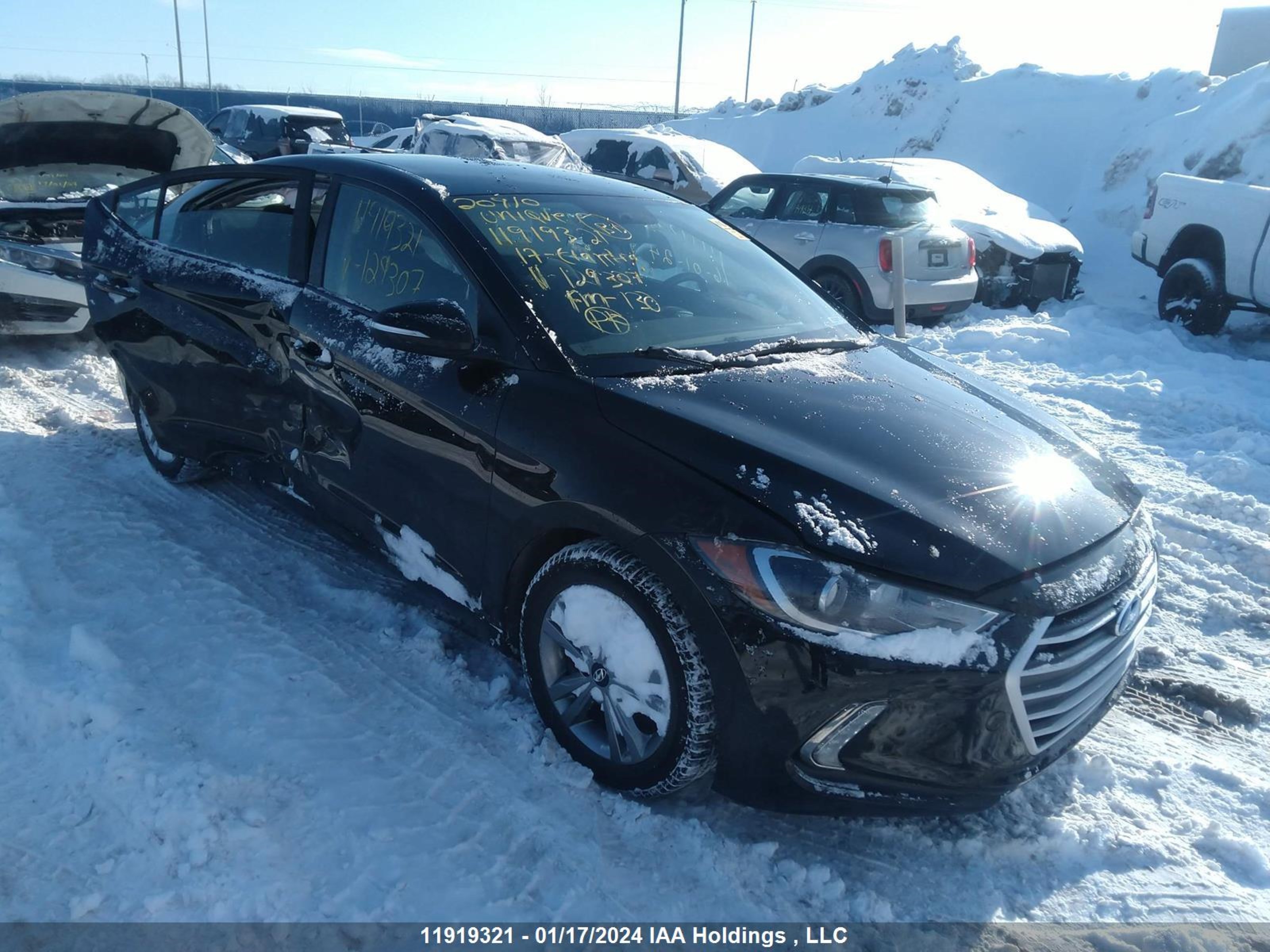 hyundai elantra 2017 kmhd84lf9hu129307