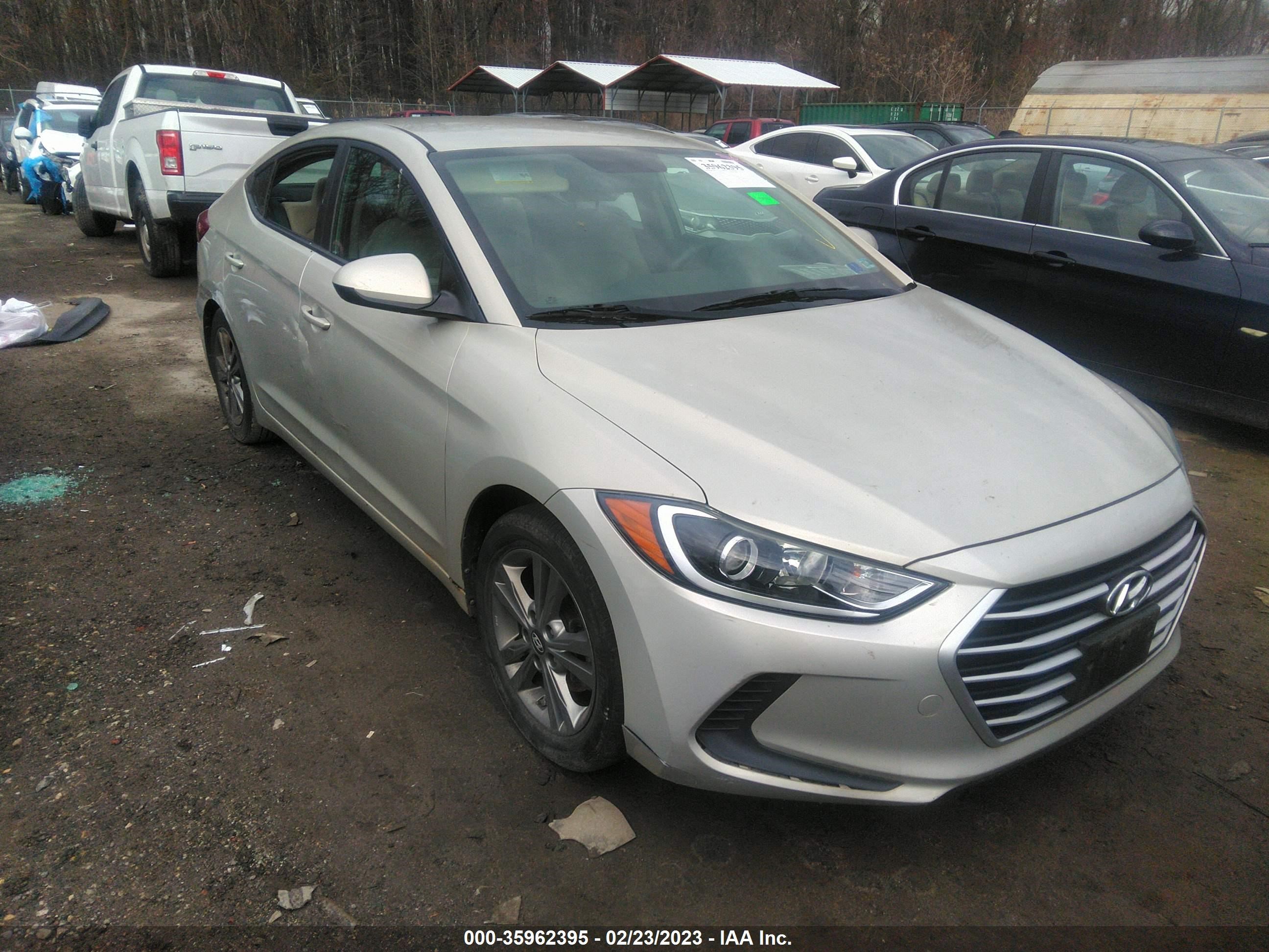 hyundai elantra 2017 kmhd84lf9hu245378