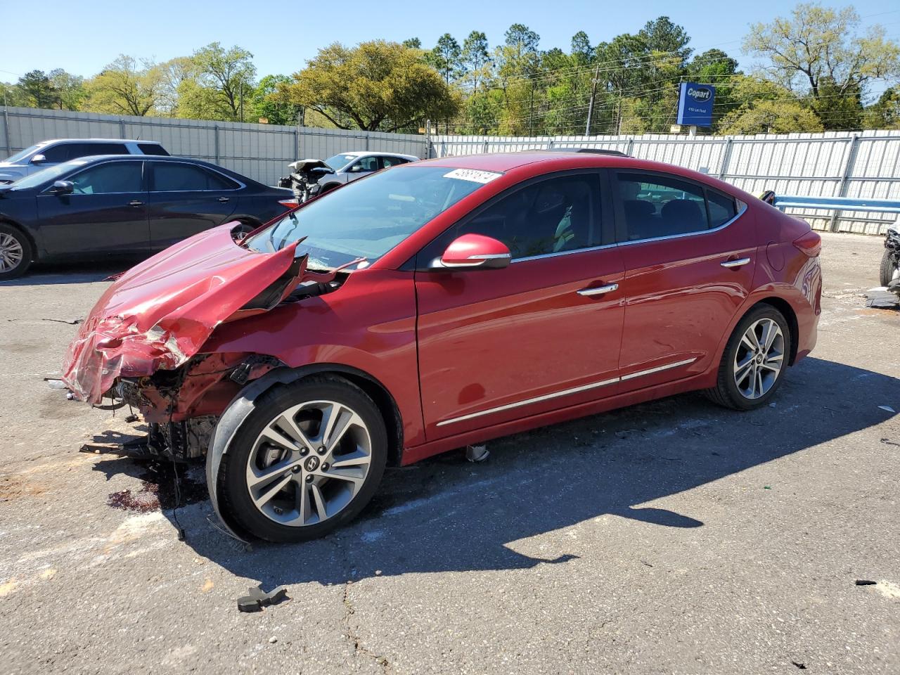 hyundai elantra 2017 kmhd84lf9hu301528