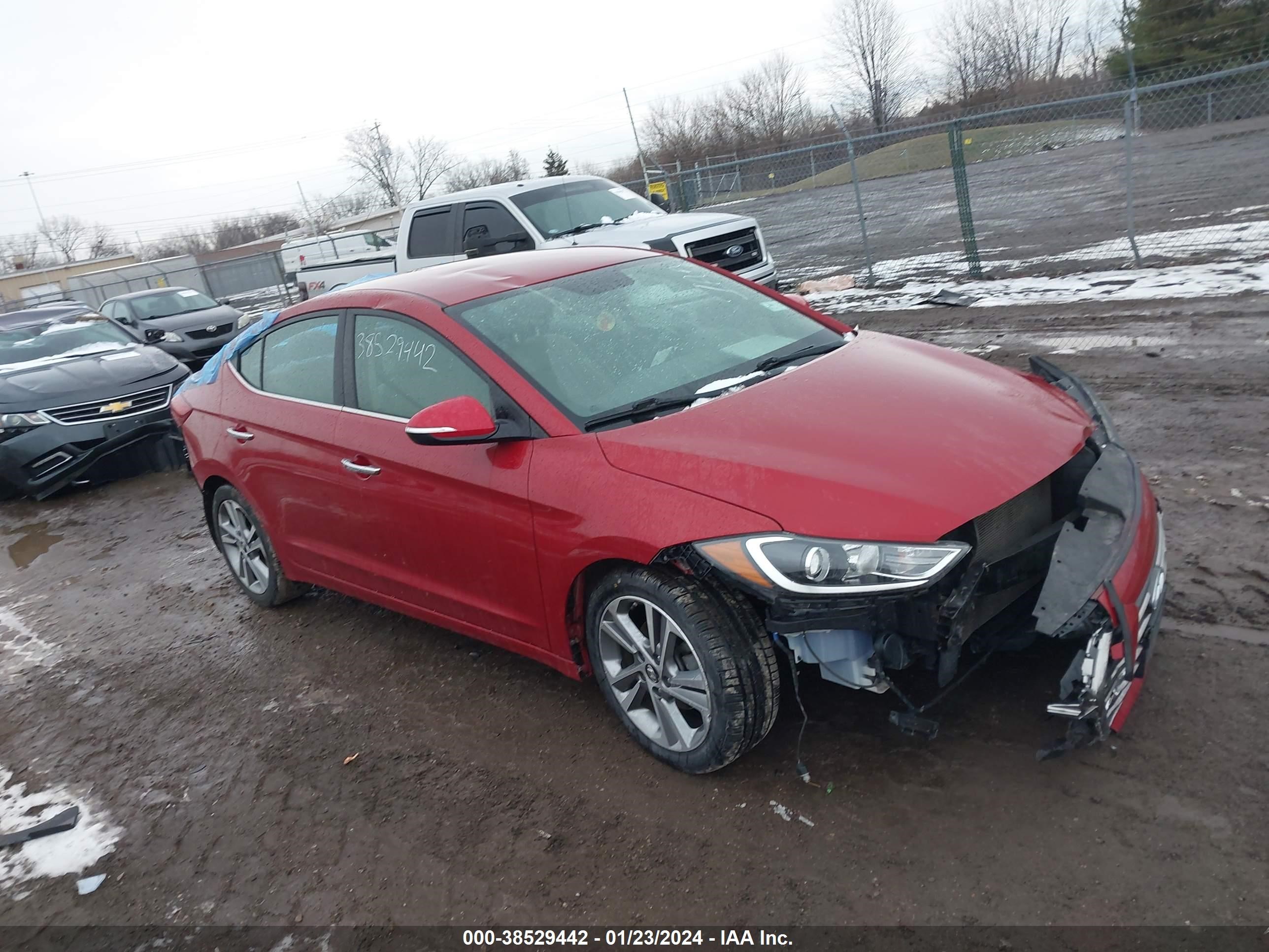 hyundai elantra 2017 kmhd84lf9hu339275