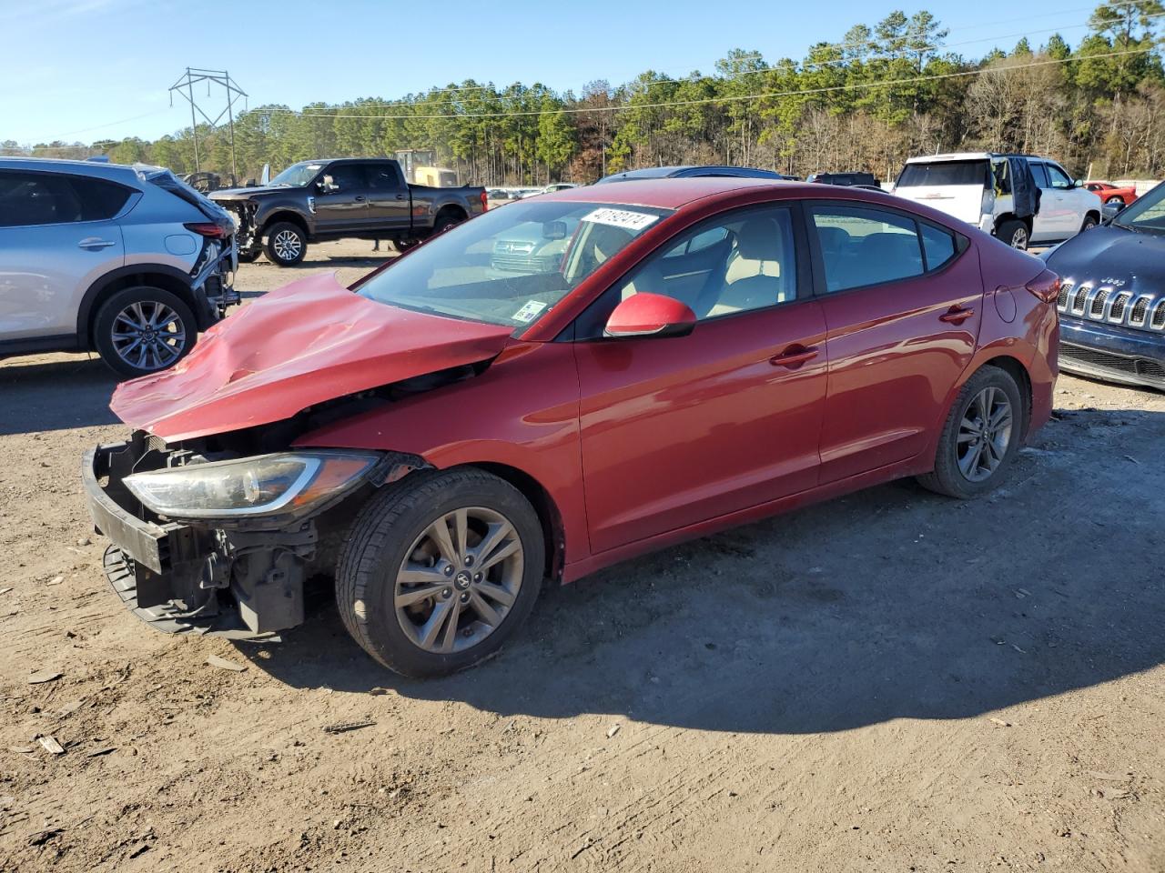 hyundai elantra 2017 kmhd84lfxhu144821