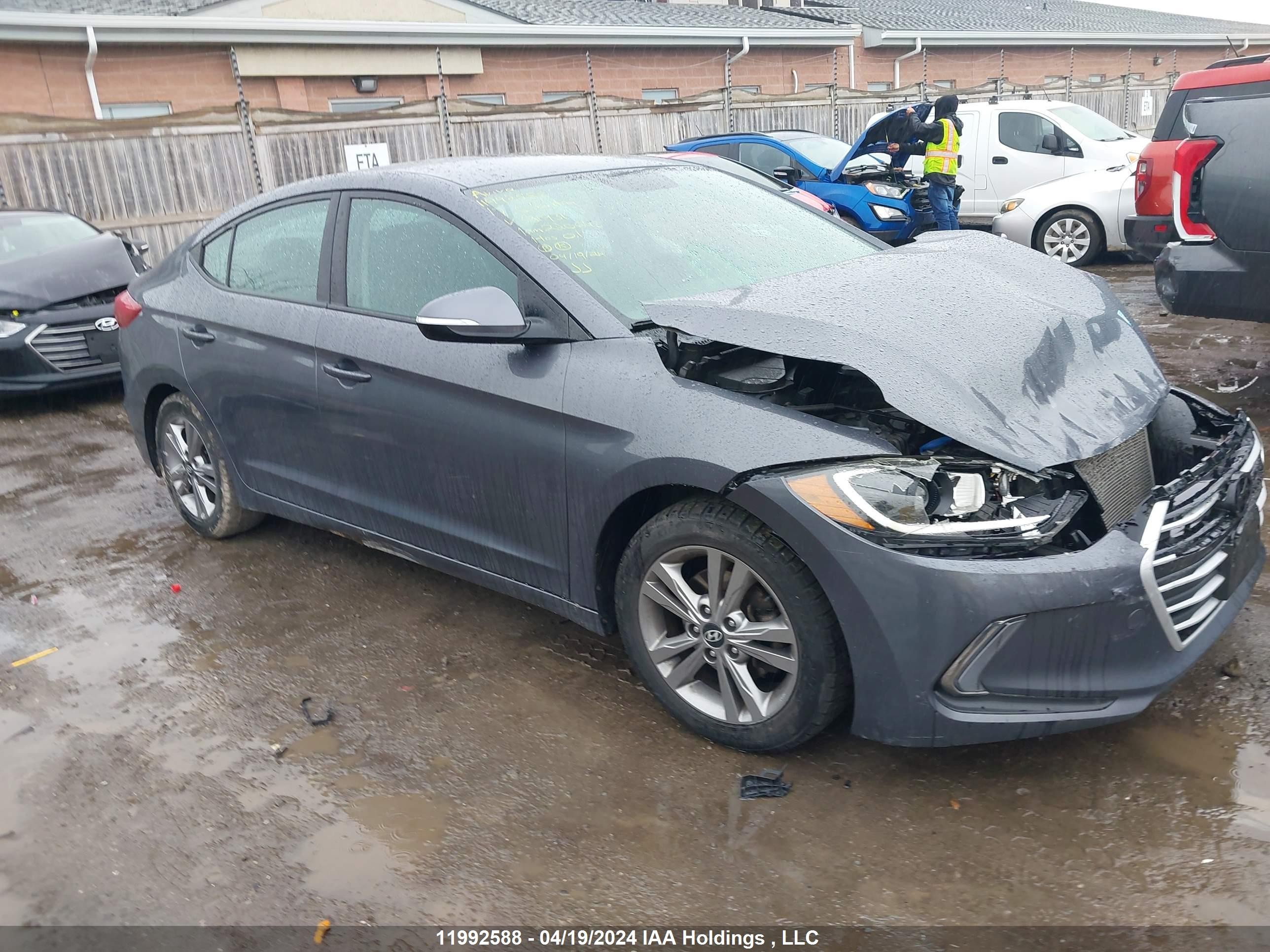 hyundai elantra 2017 kmhd84lfxhu331931