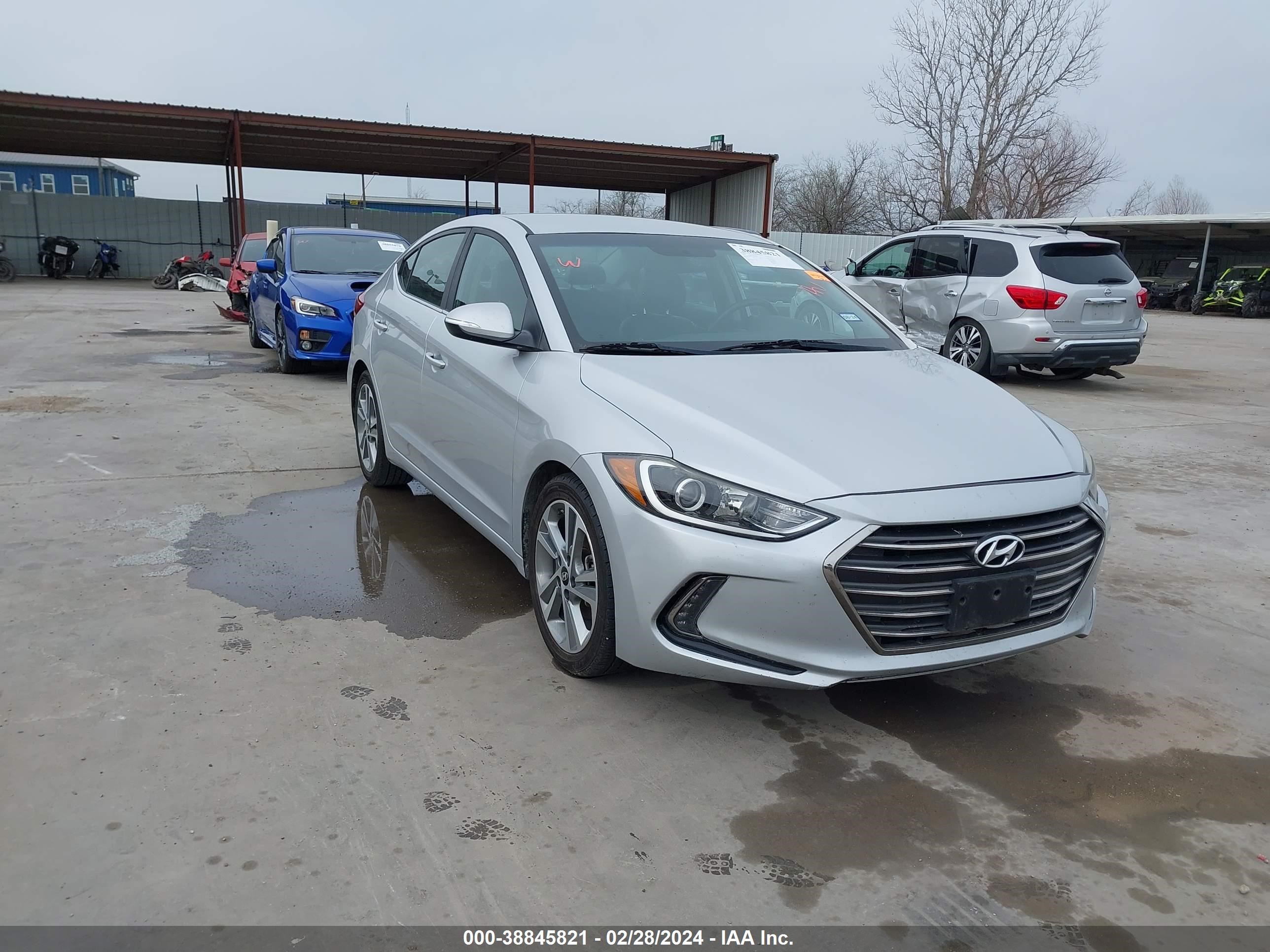 hyundai elantra 2018 kmhd84lfxju505552