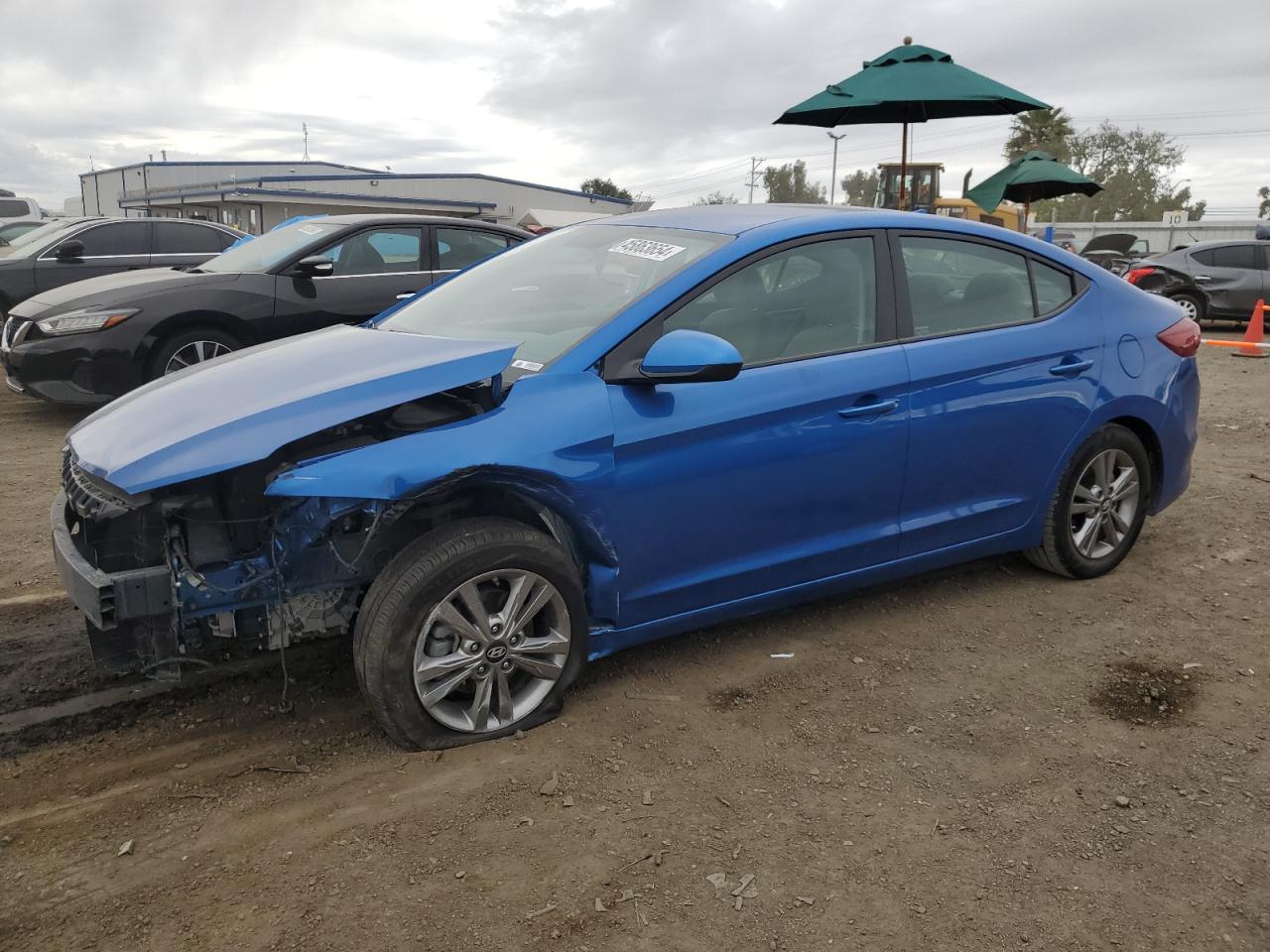 hyundai elantra 2018 kmhd84lfxju608339