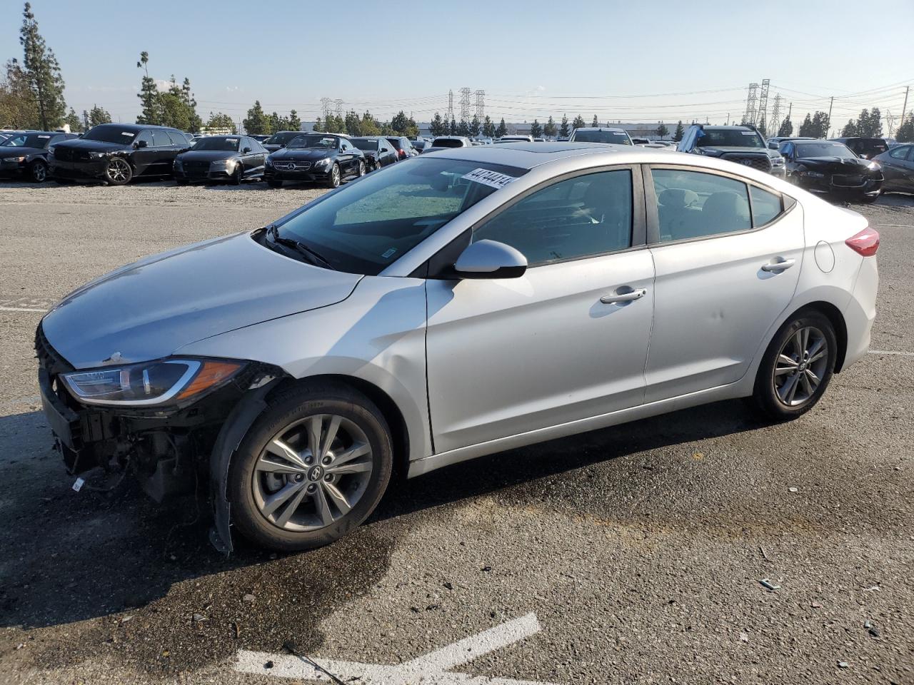 hyundai elantra 2018 kmhd84lfxju614805