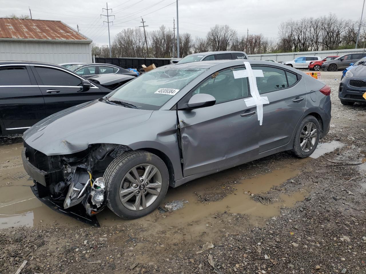 hyundai elantra 2018 kmhd84lfxju648484