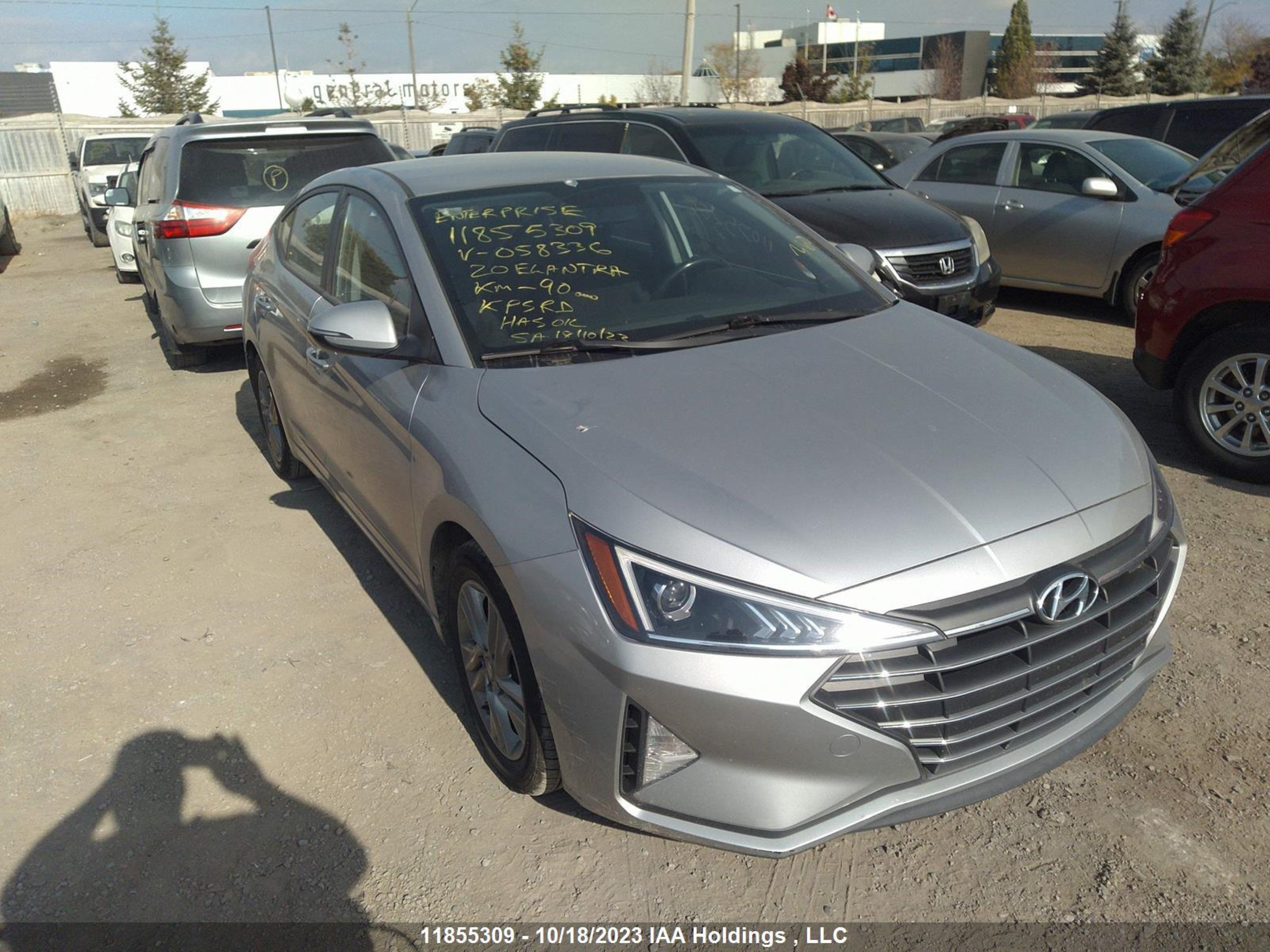 hyundai elantra 2020 kmhd84lfxlu058336