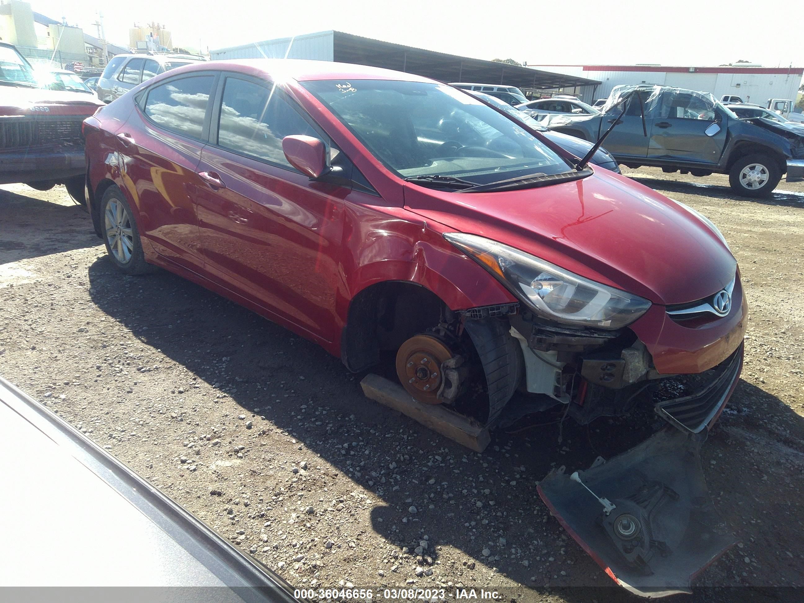 hyundai elantra 2015 kmhdh4ae0fu412654