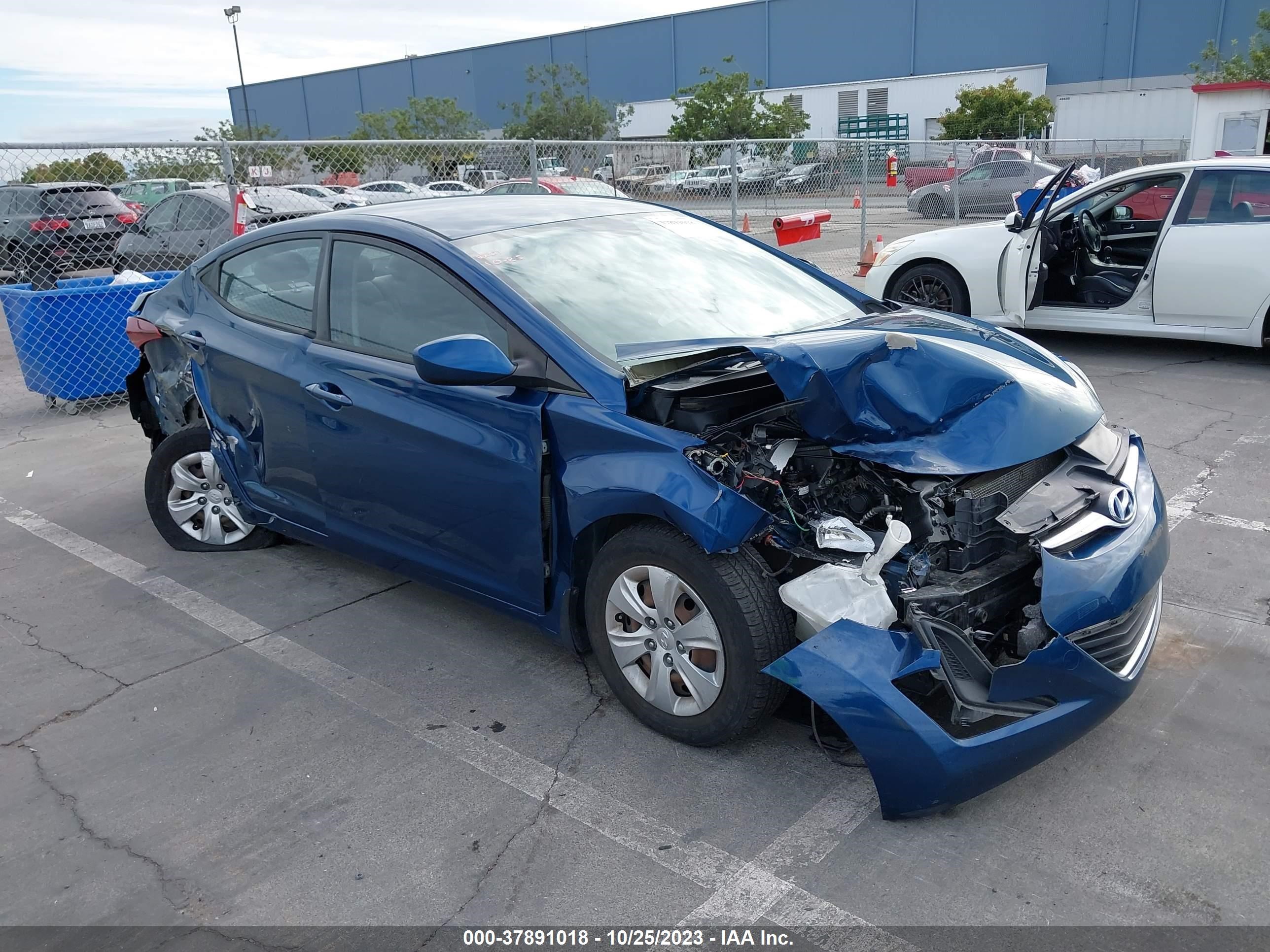 hyundai elantra 2016 kmhdh4ae0gu581400