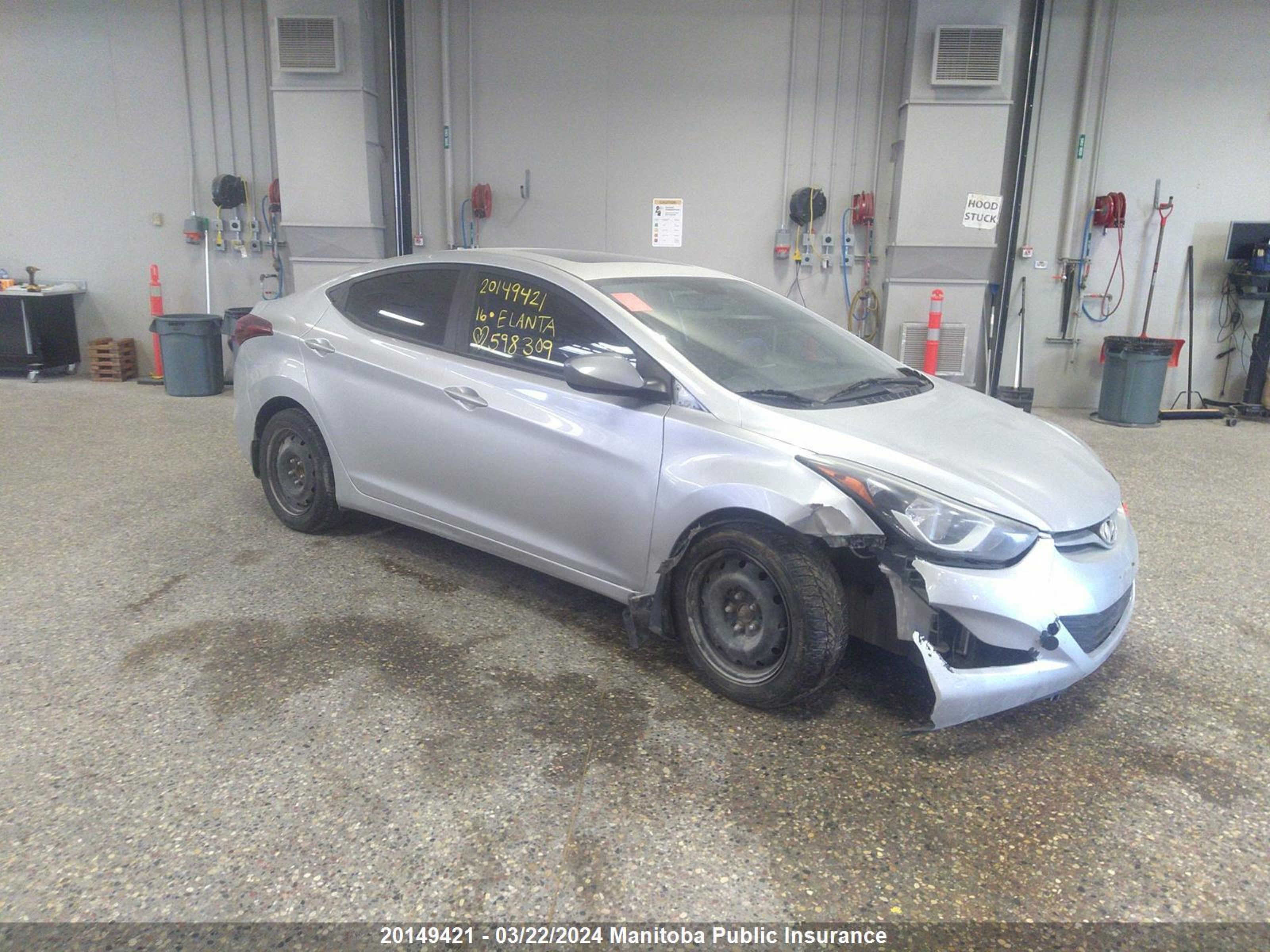 hyundai elantra 2016 kmhdh4ae0gu598309