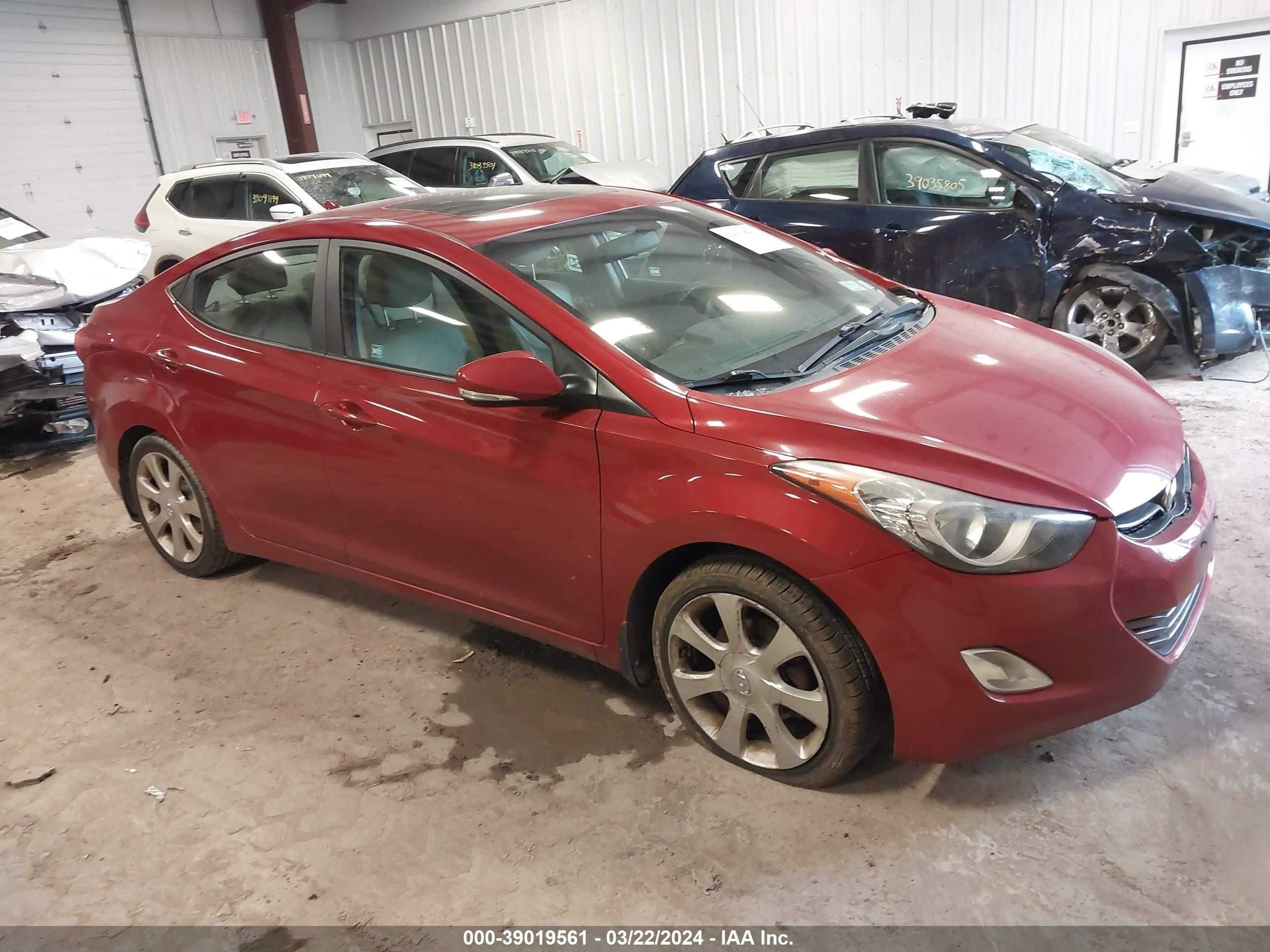 hyundai elantra 2013 kmhdh4ae5du592811