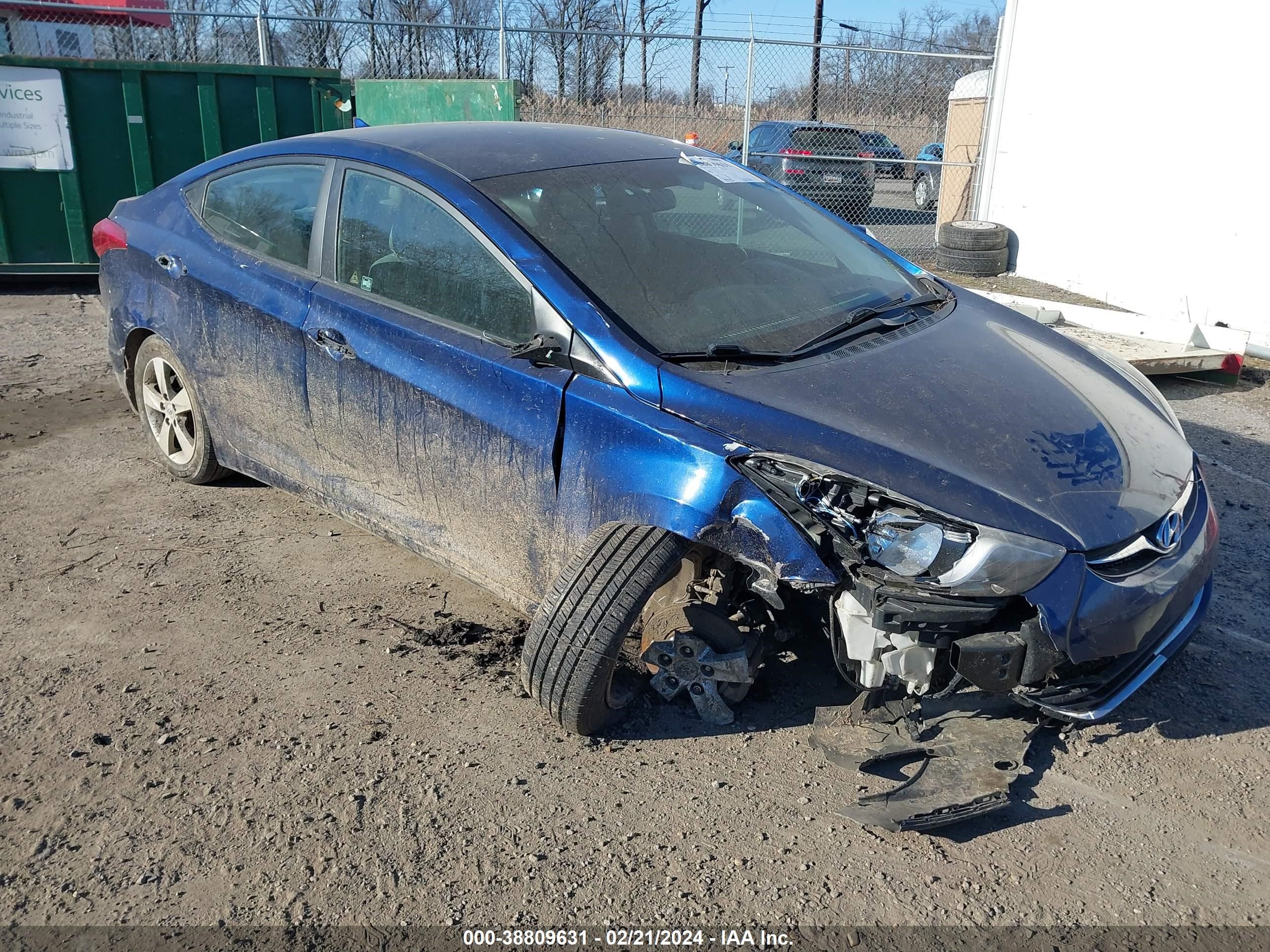 hyundai elantra 2013 kmhdh4ae5du630702