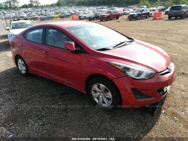 hyundai elantra 2016 kmhdh4ae6gu492740