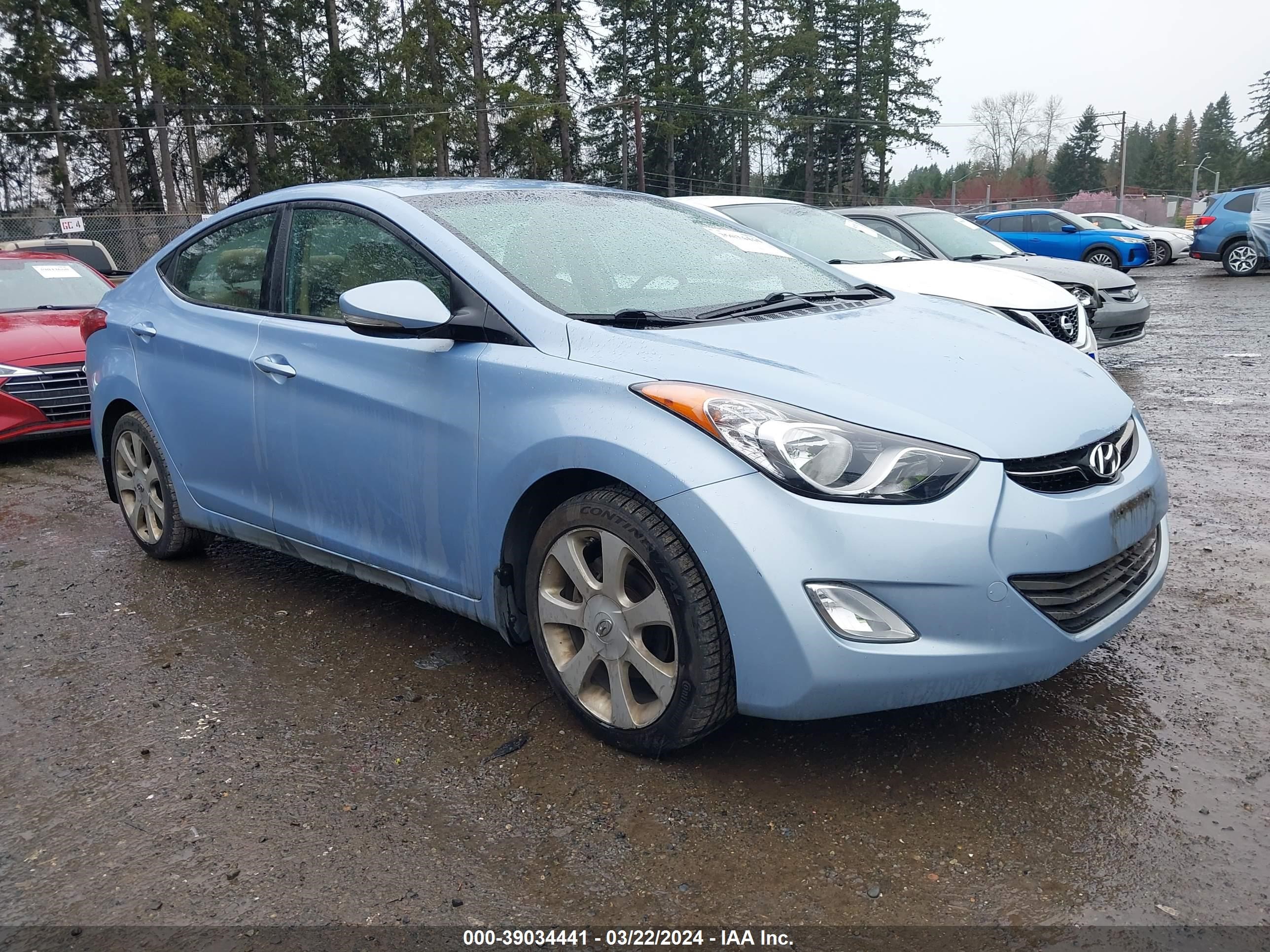 hyundai elantra 2012 kmhdh4ae7cu294579