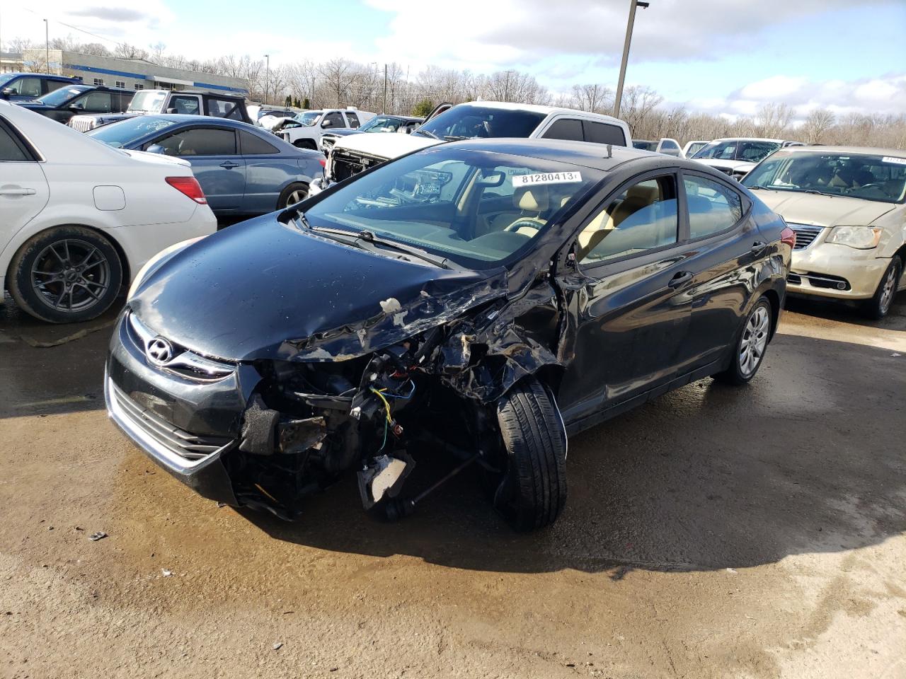 hyundai elantra 2012 kmhdh4ae7cu452533