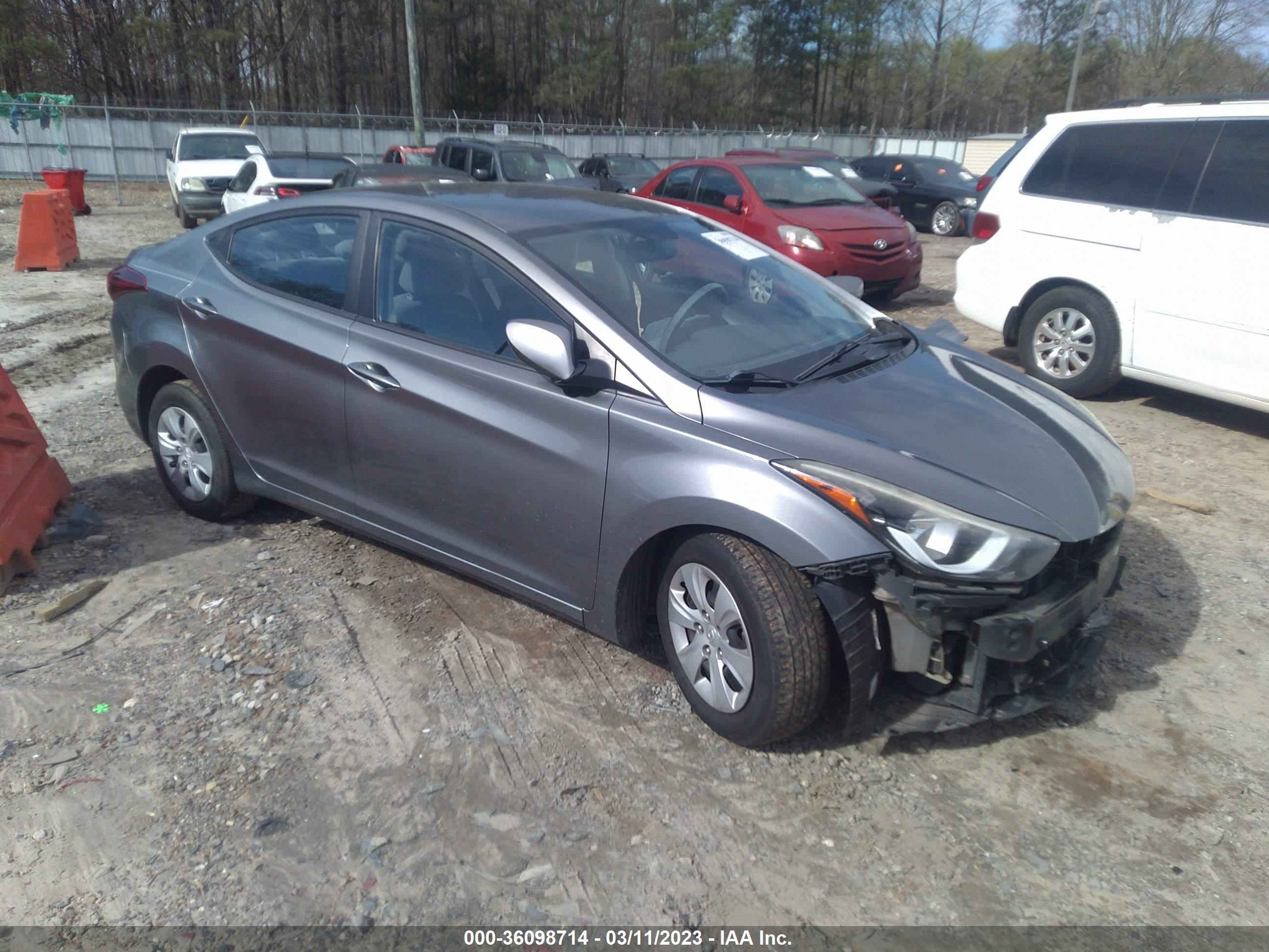 hyundai elantra 2016 kmhdh4ae8gu635204