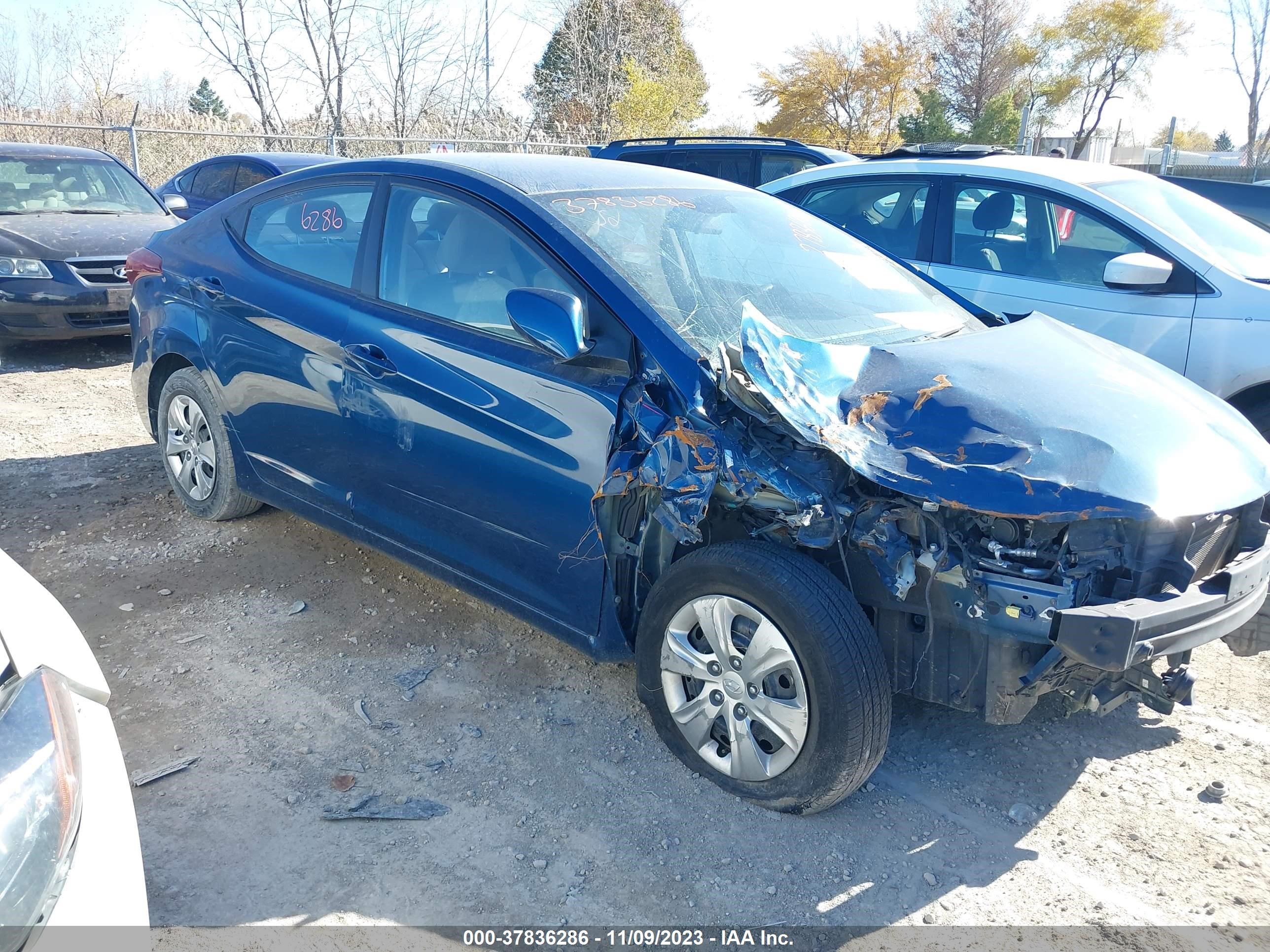 hyundai elantra 2016 kmhdh4ae8gu645103