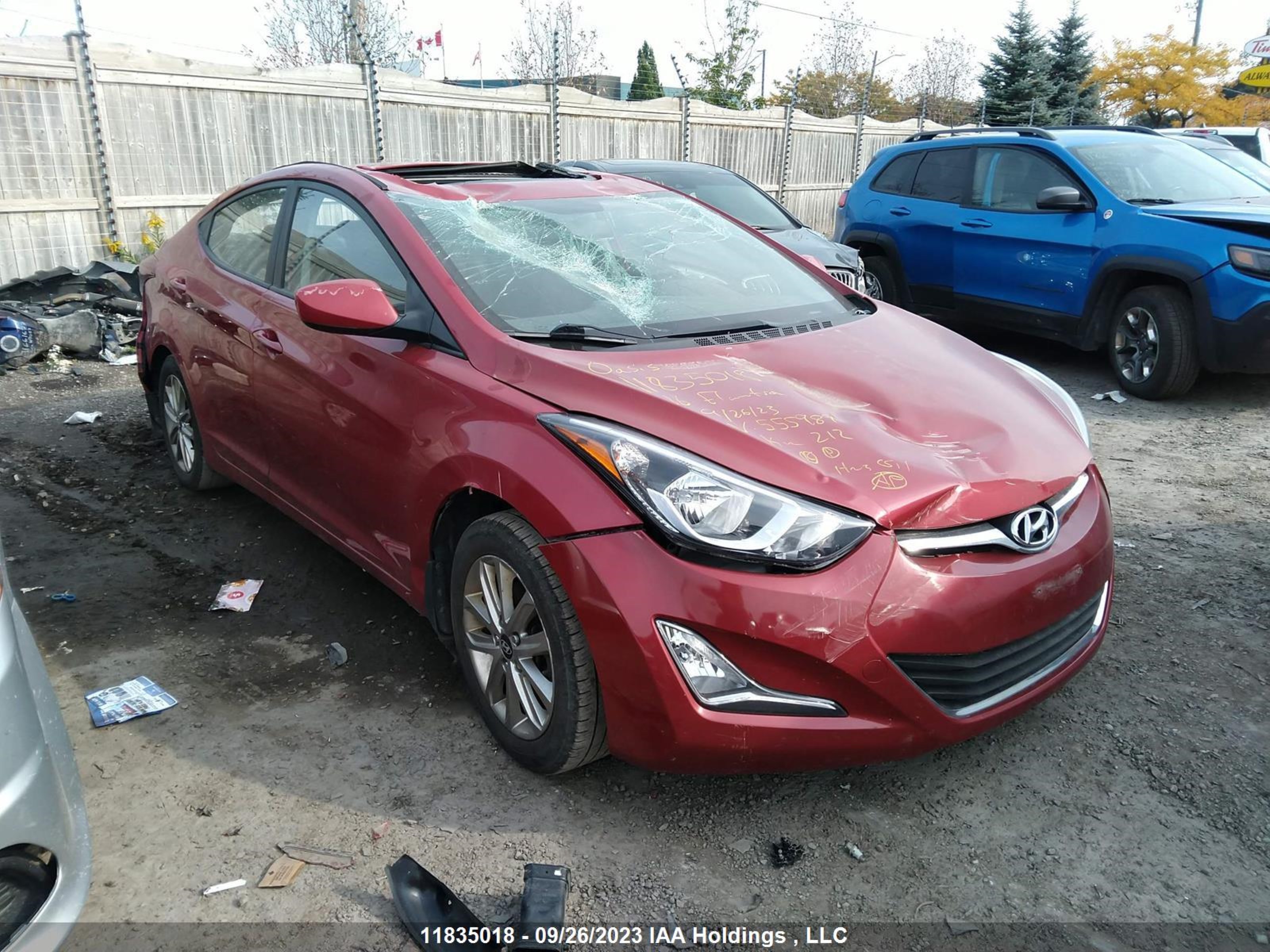 hyundai elantra 2016 kmhdh4ae9gu555989