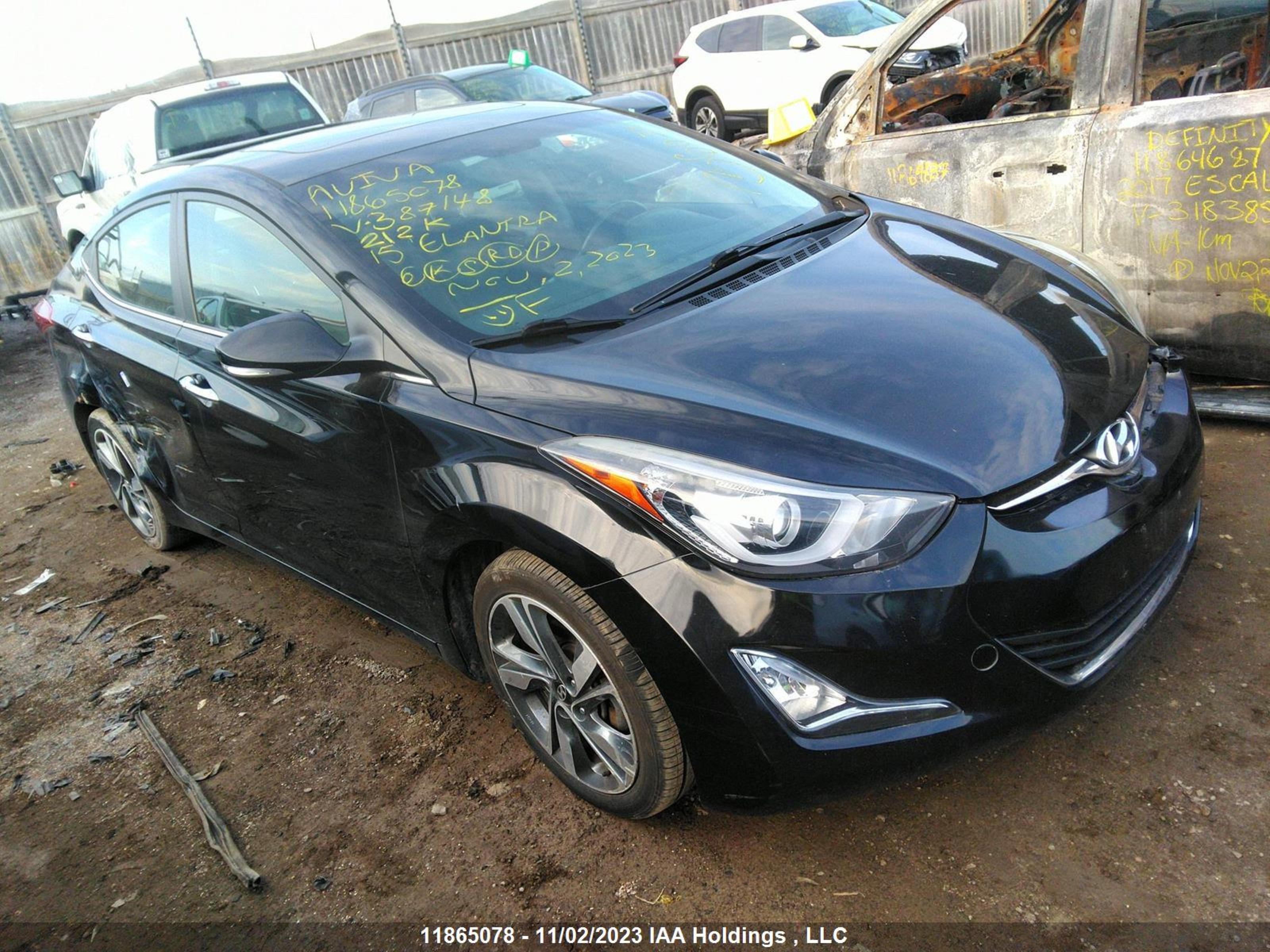 hyundai elantra 2015 kmhdh4ah9fu387148