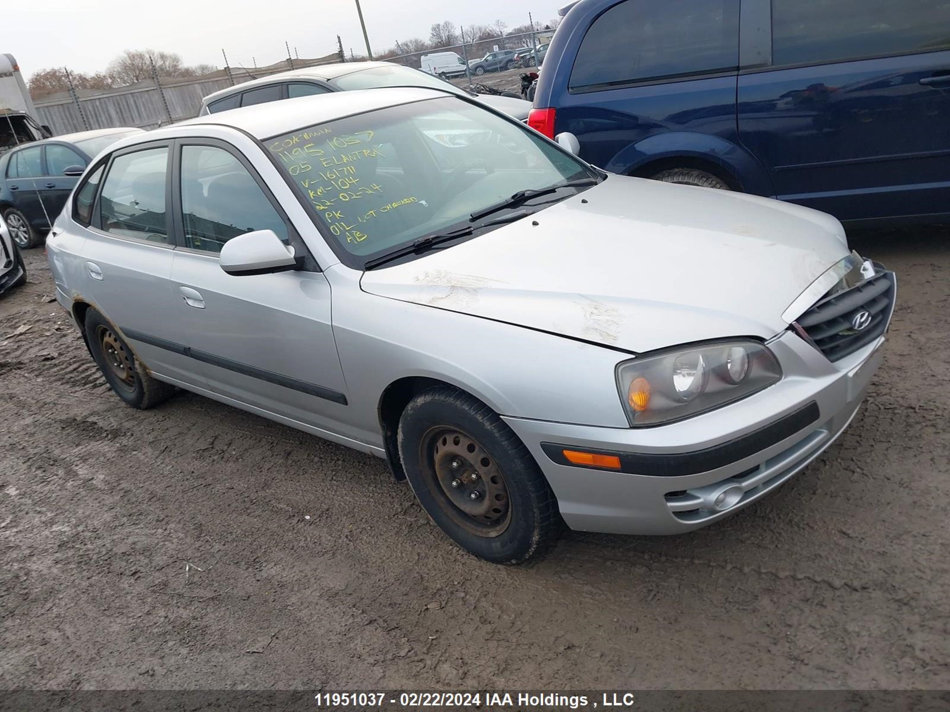 hyundai elantra 2005 kmhdm55dx5u161711