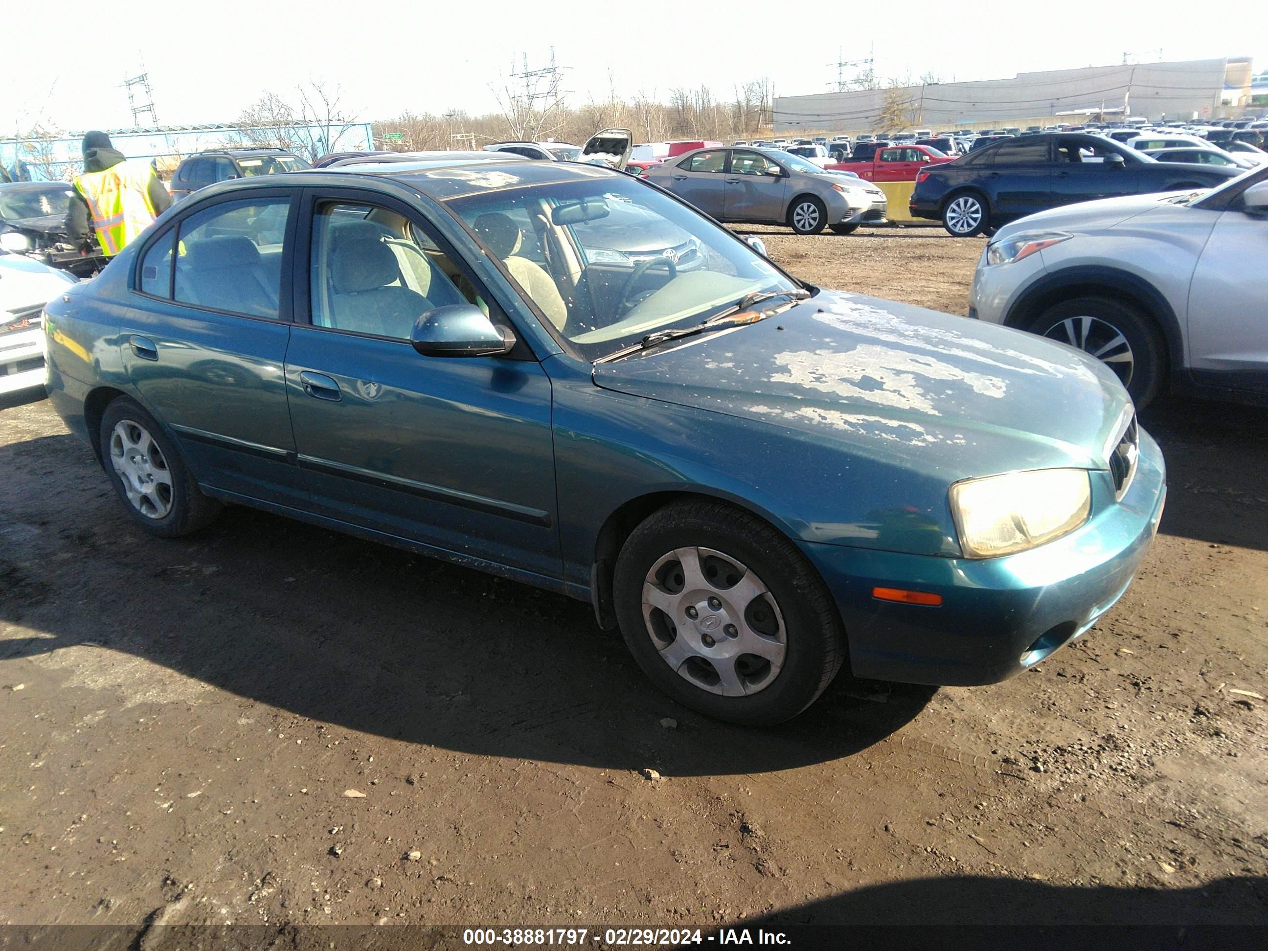 hyundai elantra 2001 kmhdn45dx1u121291