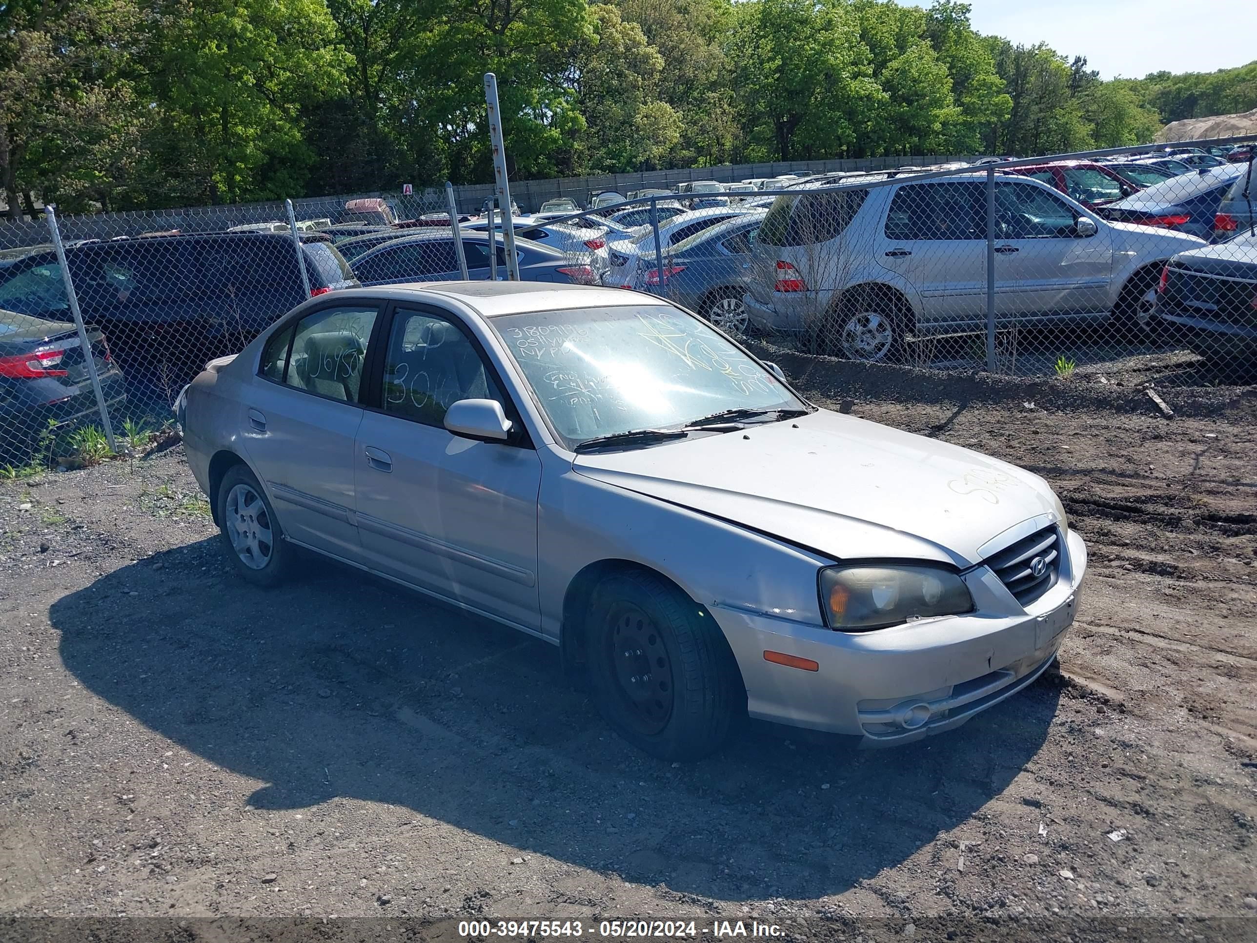 hyundai elantra 2005 kmhdn46dx5u070590