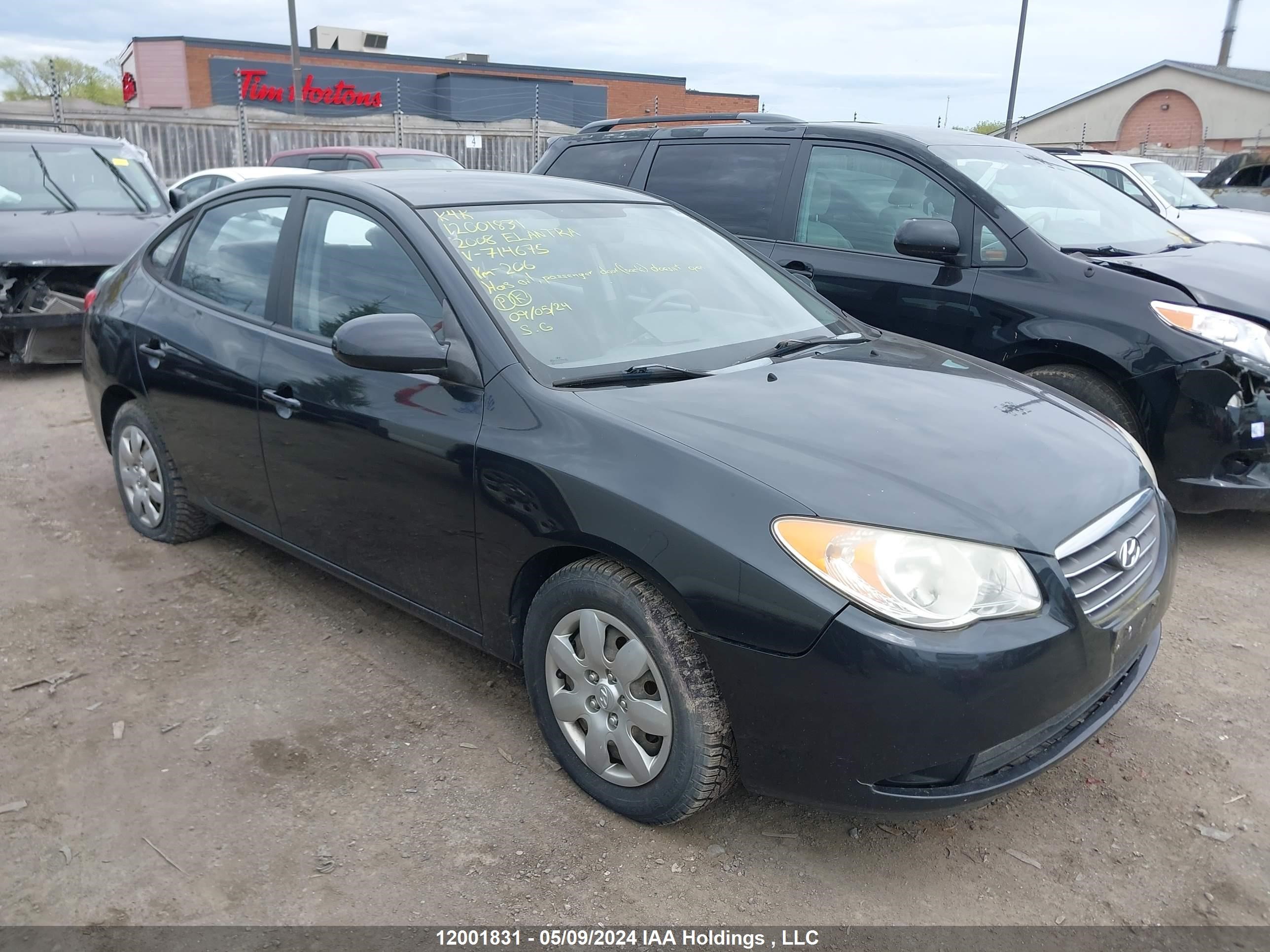 hyundai elantra 2009 kmhdu45d49u714675