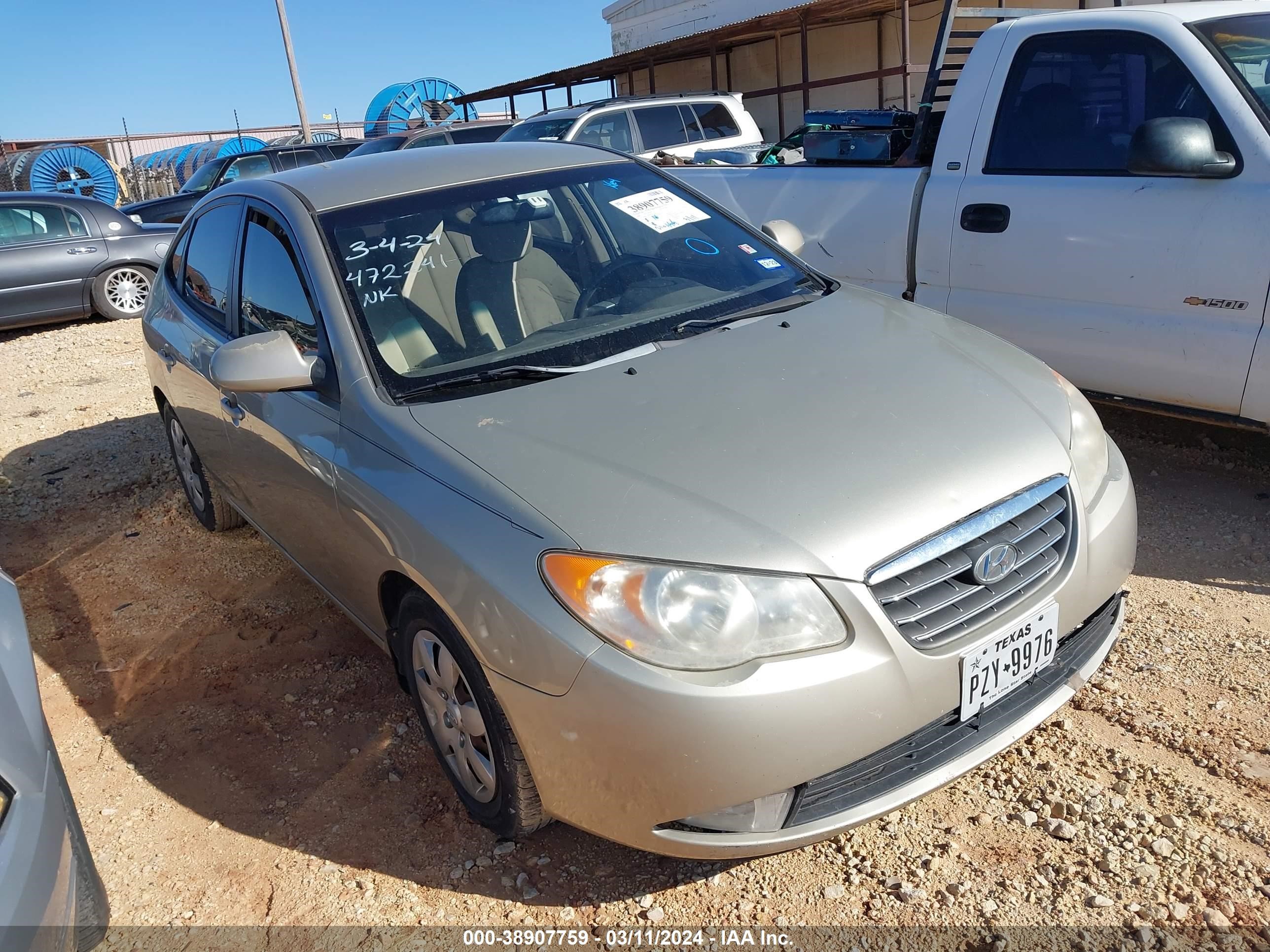 hyundai elantra 2008 kmhdu46d28u472241