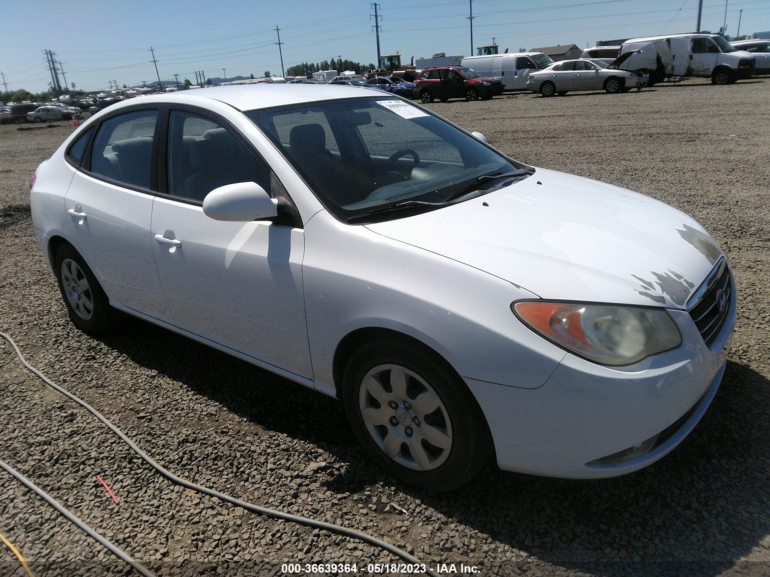 hyundai elantra 2007 kmhdu46d47u088363