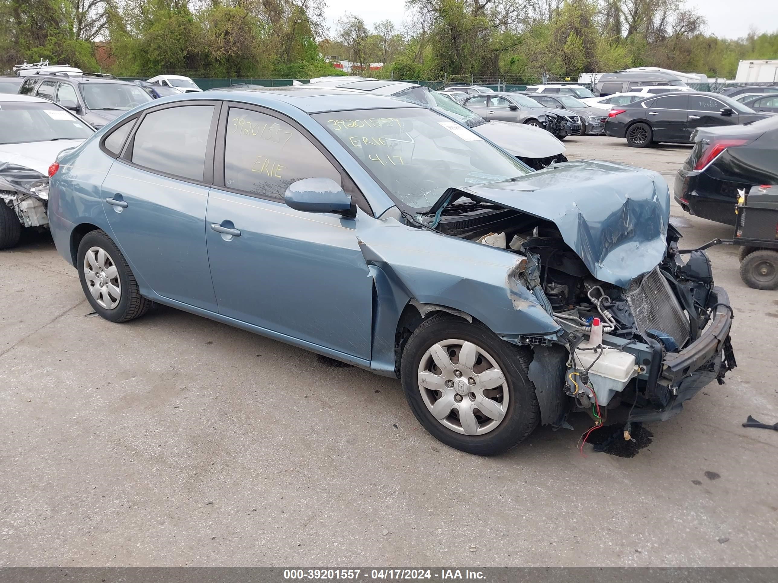 hyundai elantra 2007 kmhdu46d47u210249