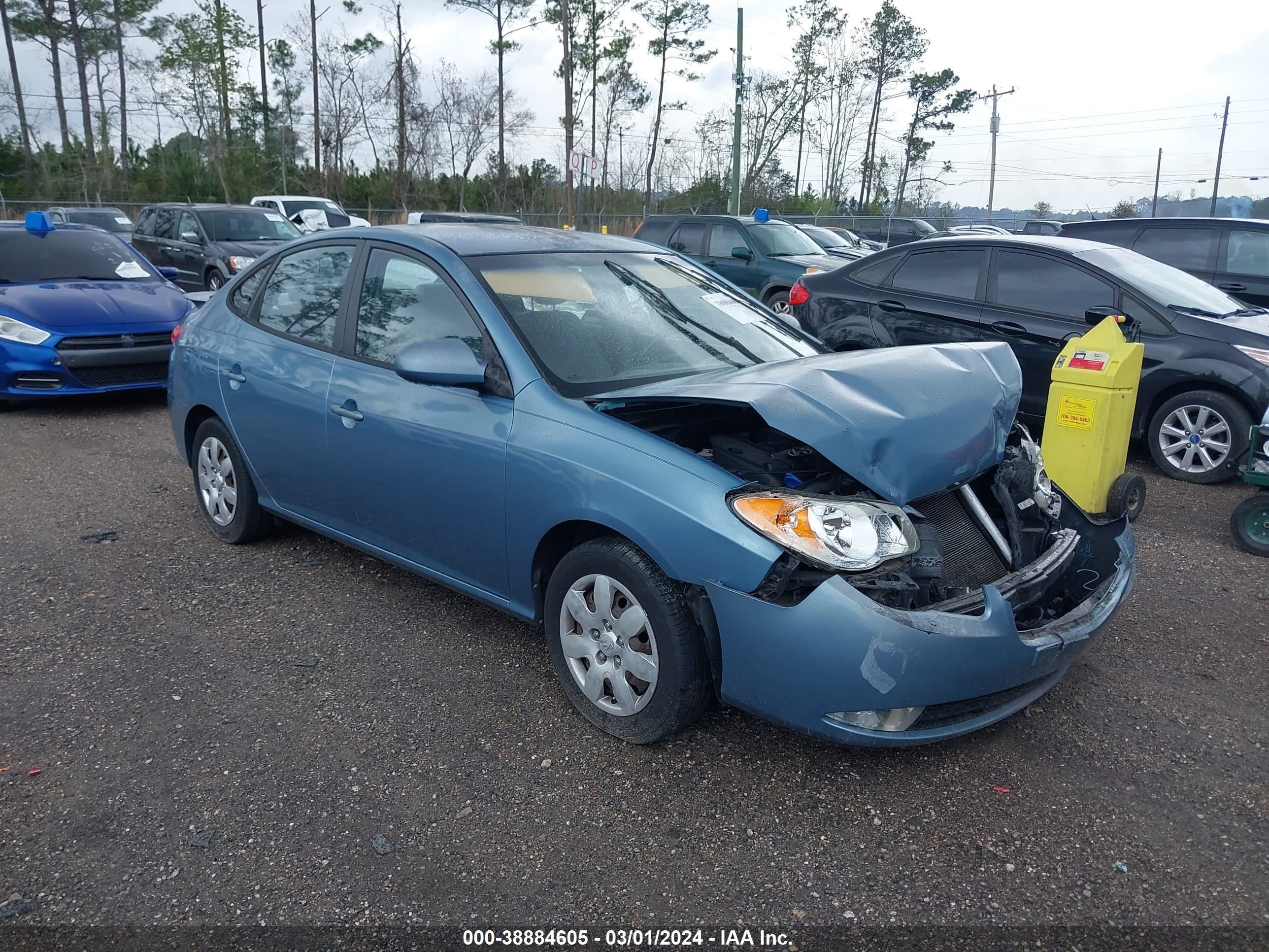 hyundai elantra 2007 kmhdu46d47u225916