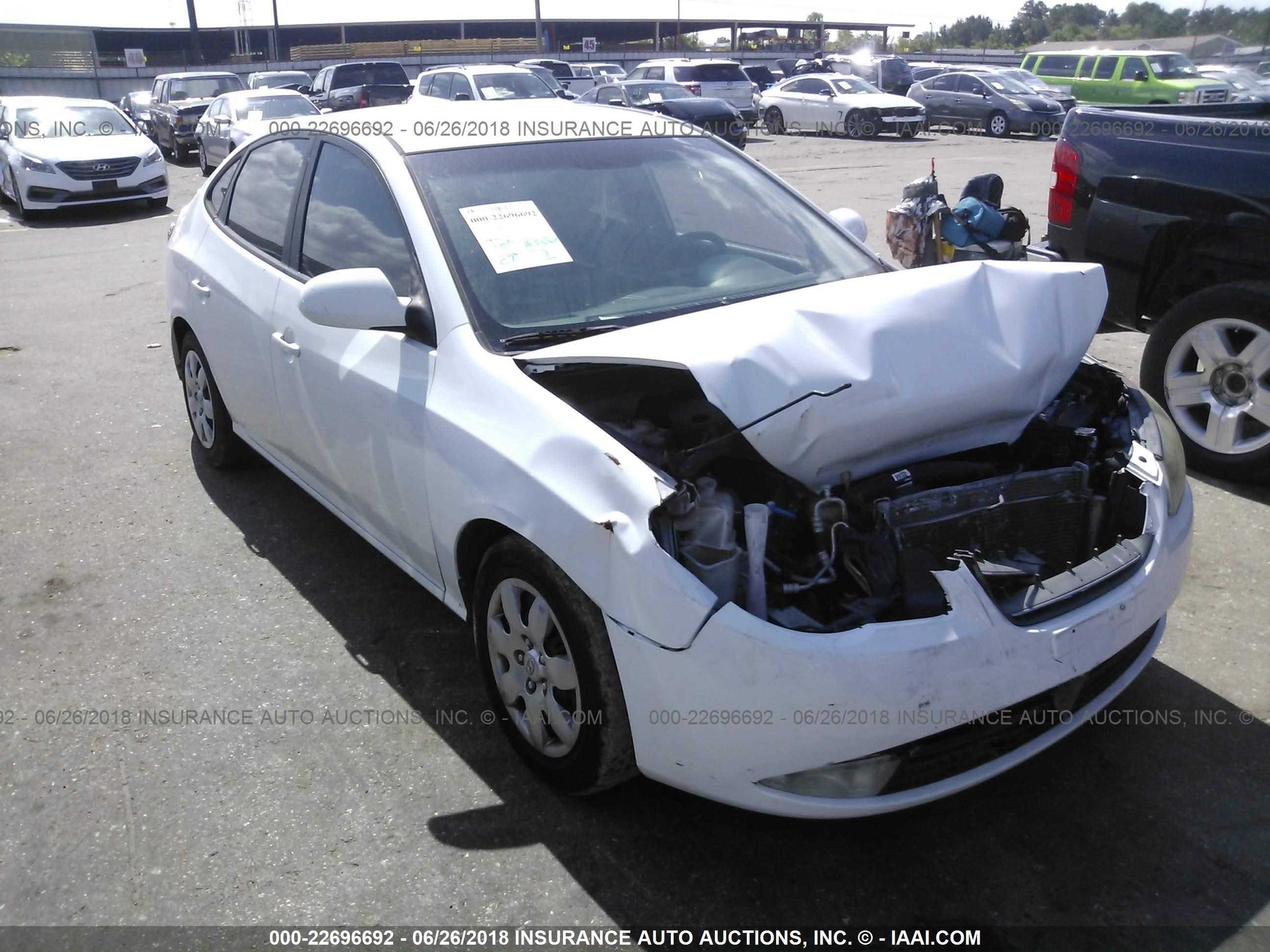 hyundai elantra 2007 kmhdu46d57u235693