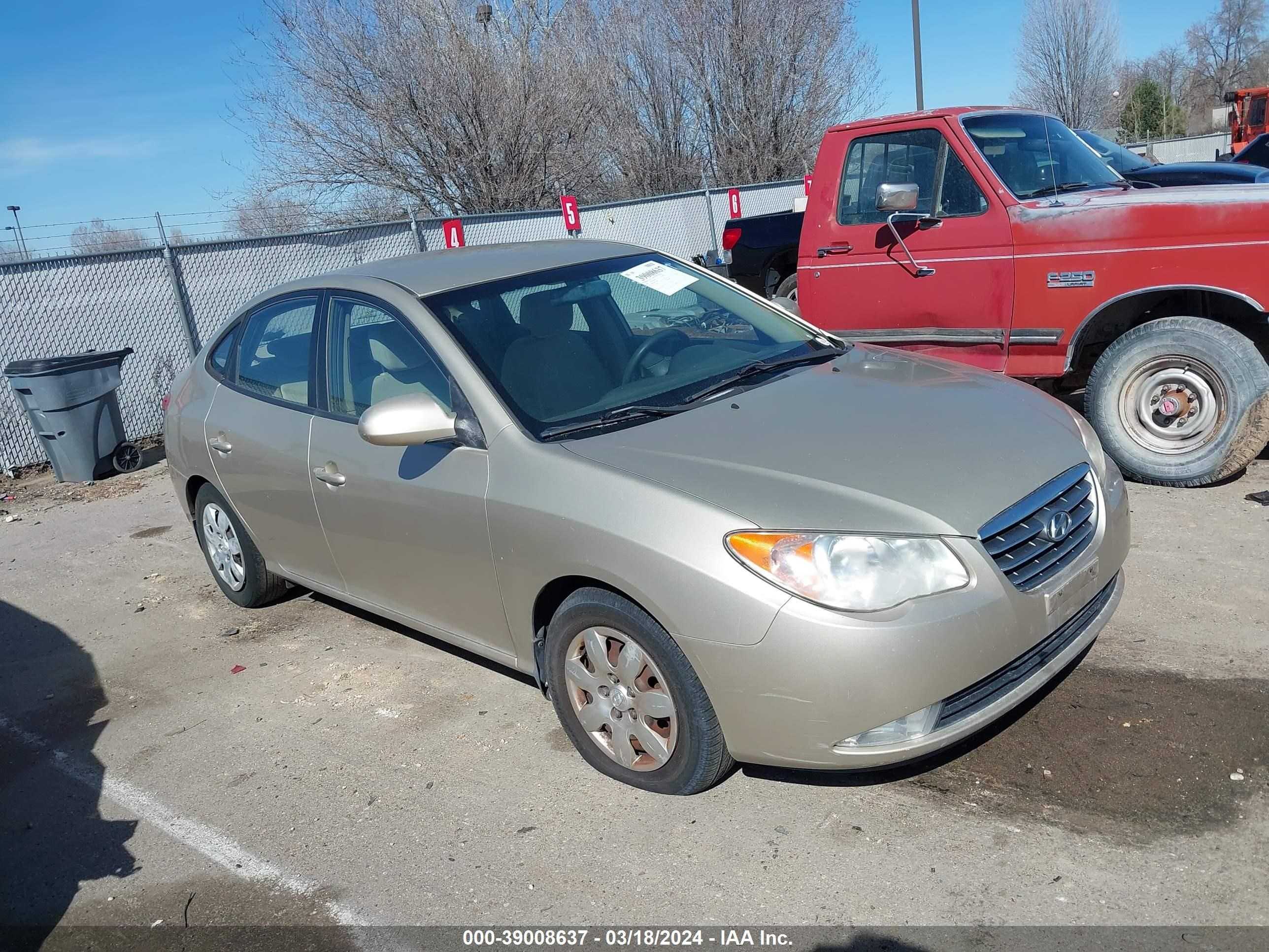 hyundai elantra 2007 kmhdu46d67u129057