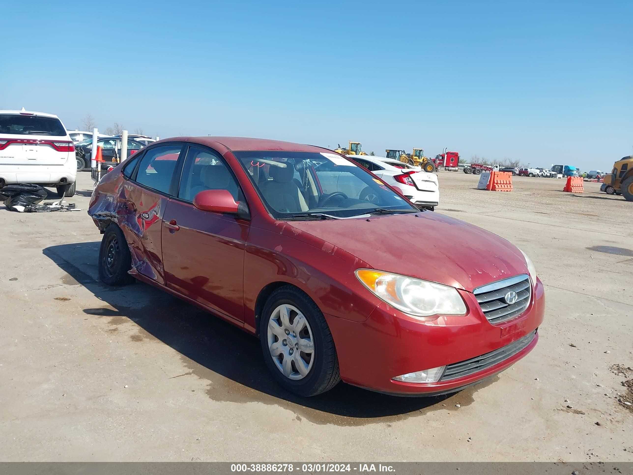 hyundai elantra 2008 kmhdu46d78u517075