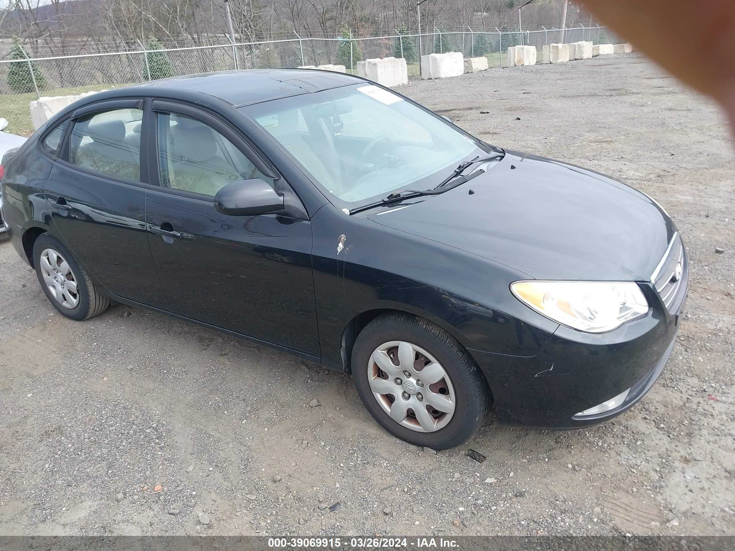 hyundai elantra 2007 kmhdu46d97u075978