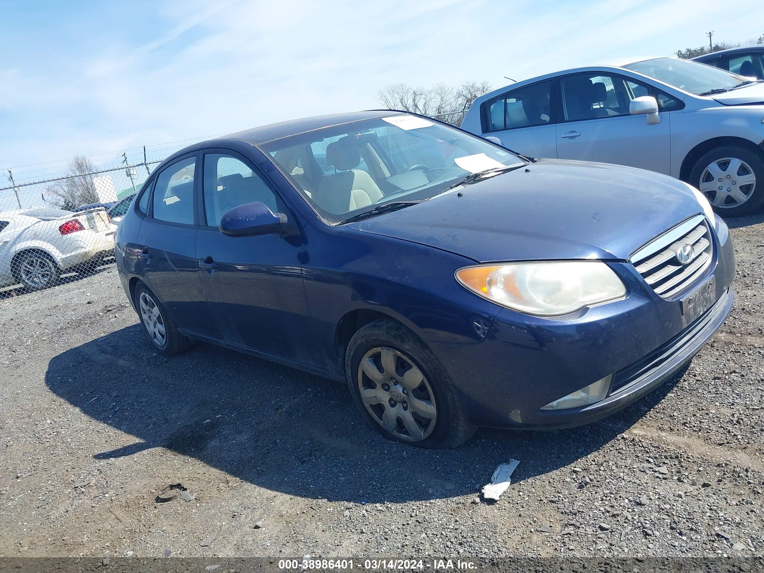 hyundai elantra 2009 kmhdu46dx9u597246