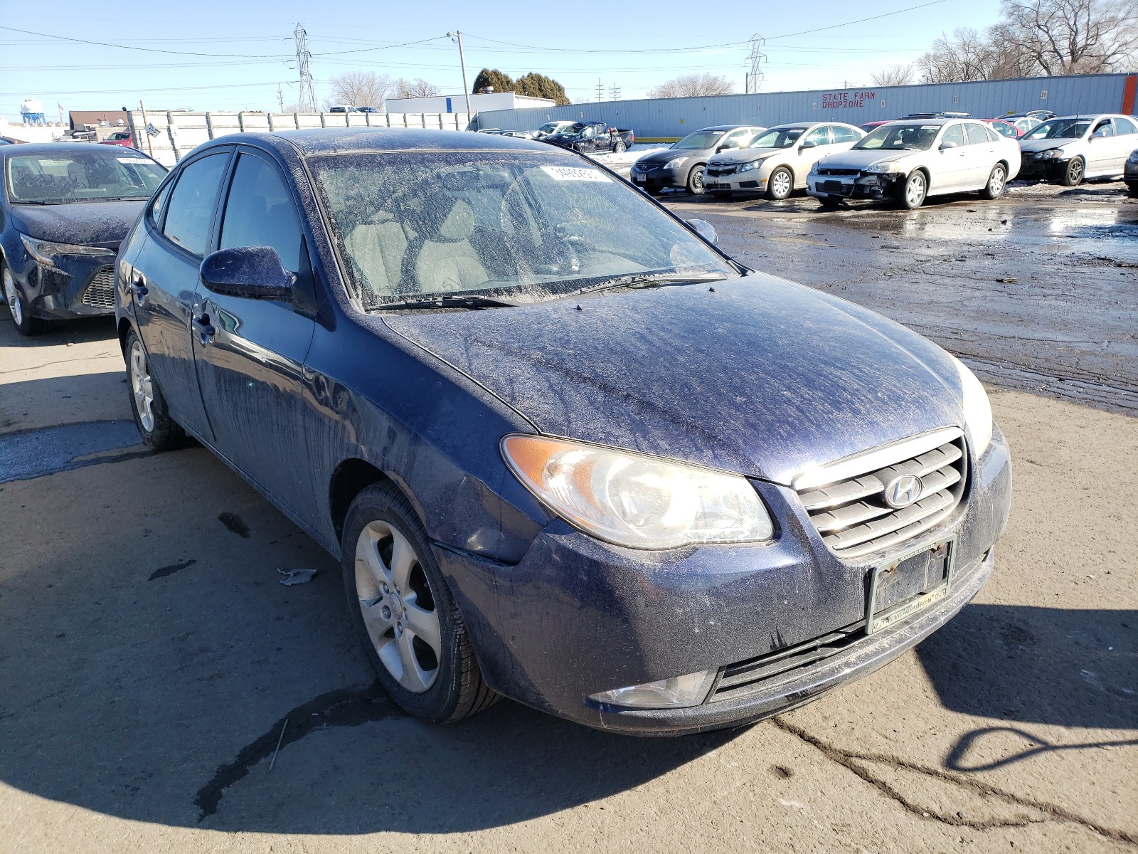 hyundai elantra gl 2009 kmhdu46dx9u760056