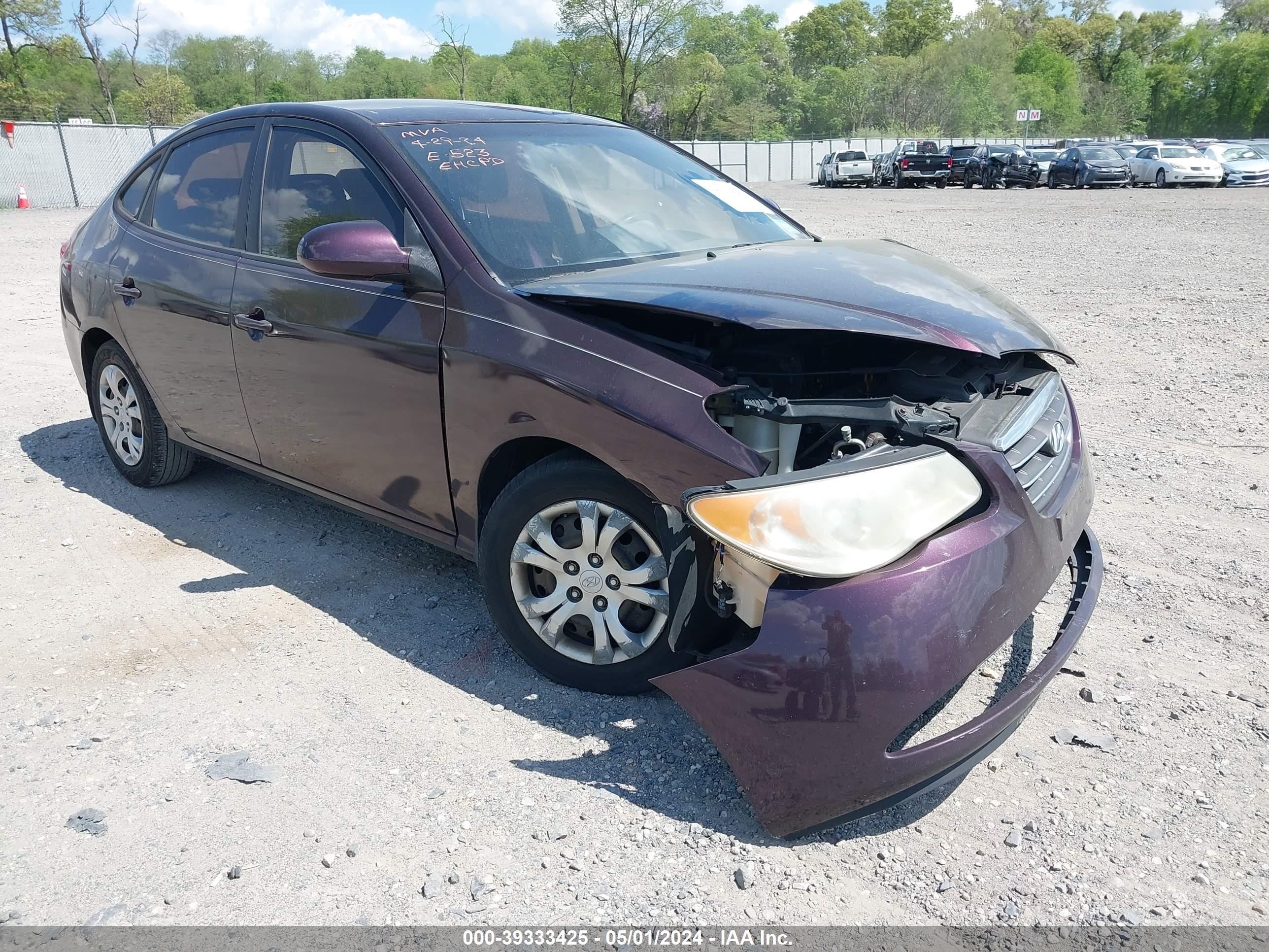 hyundai elantra 2009 kmhdu46dx9u768013